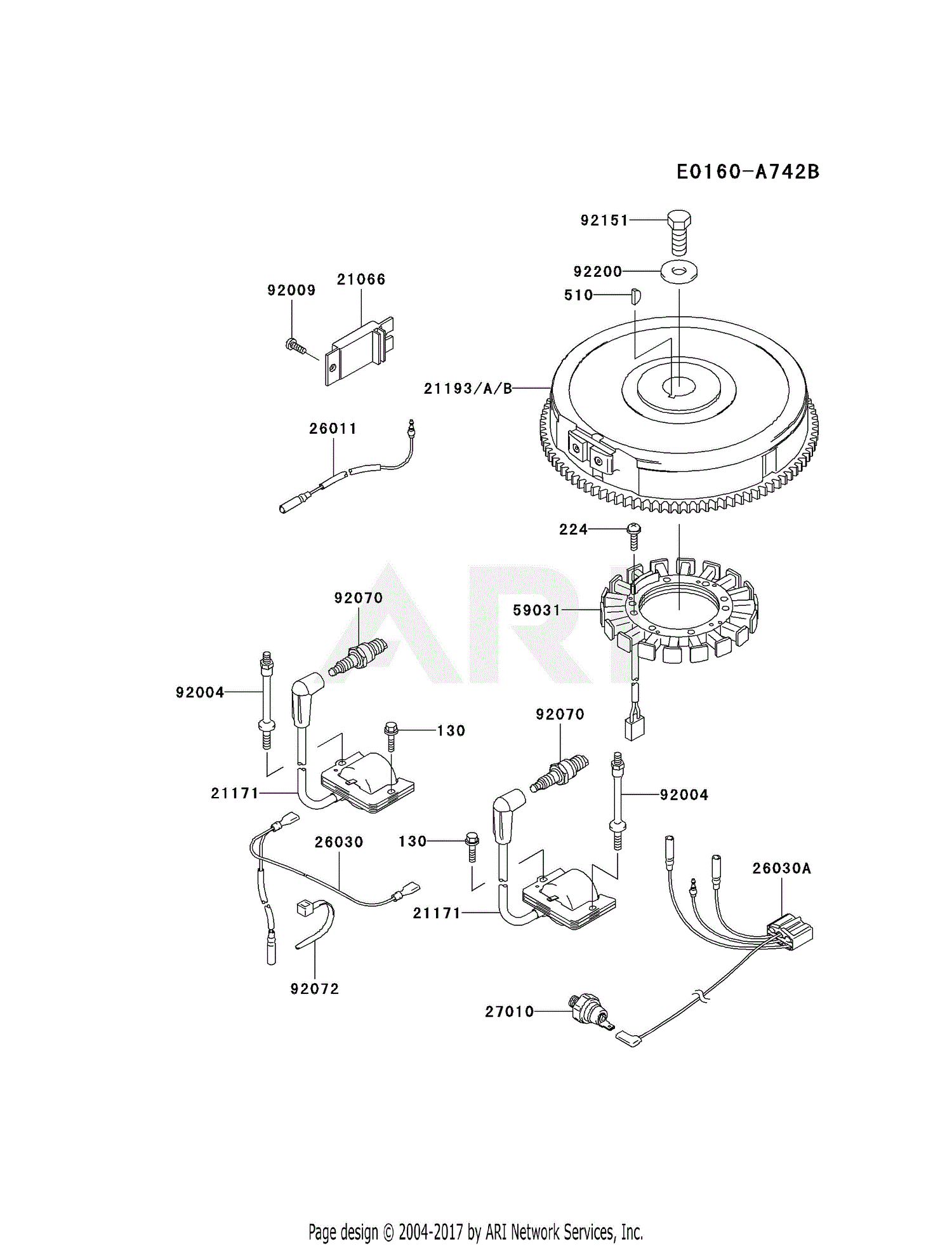 Kawasaki FH721V-BS09 4 Stroke Engine FH721V Parts Diagram for ELECTRIC