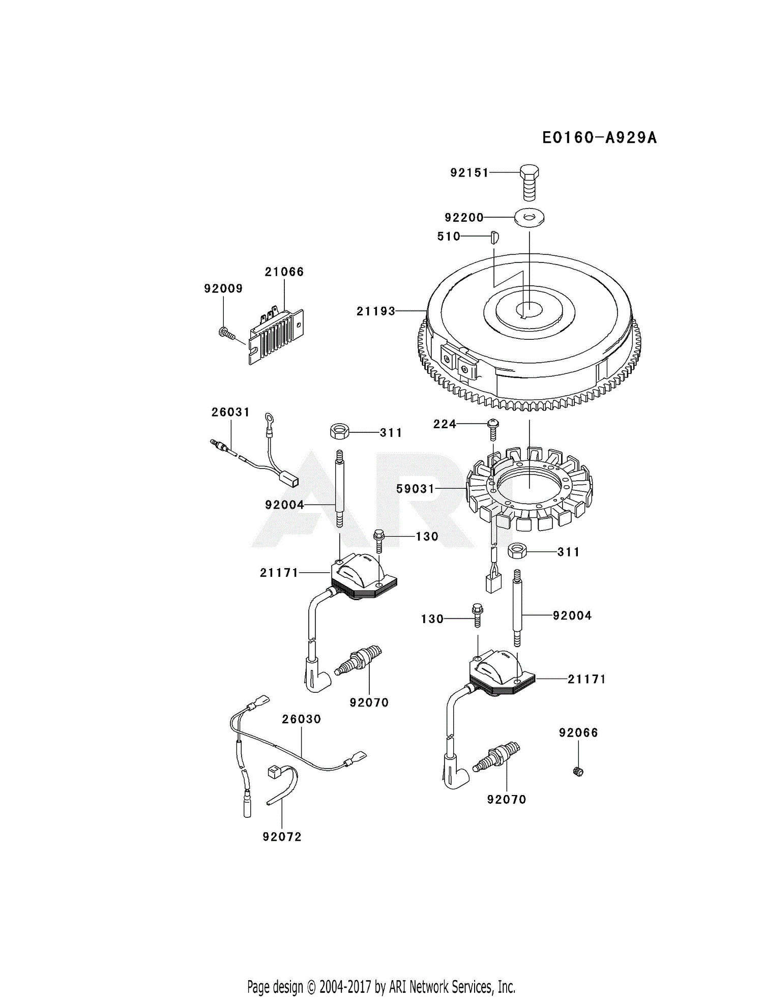 Kawasaki FH721V-CS27 4 Stroke Engine FH721V Parts Diagram for ELECTRIC