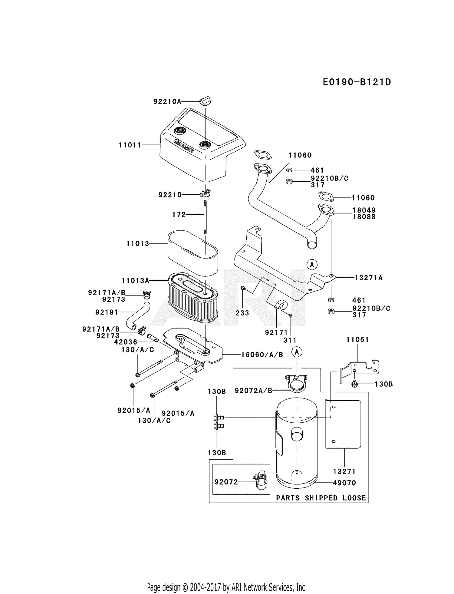 Kawasaki FH721V-FS01 4 Stroke Engine FH721V Parts Diagram for AIR ...