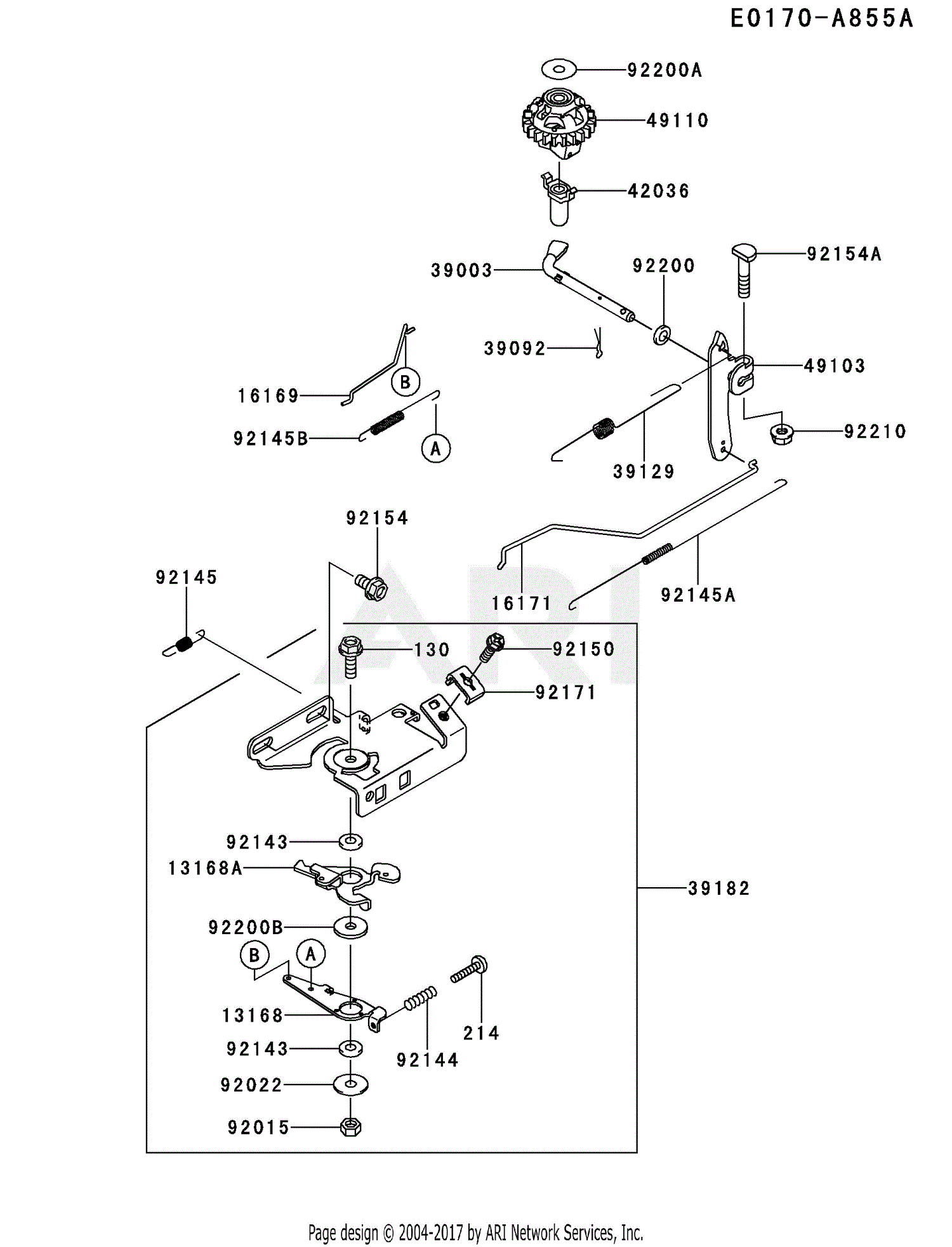 Kawasaki FJ180V-CM22 4 Stroke Engine FJ180V Parts Diagram for CONTROL