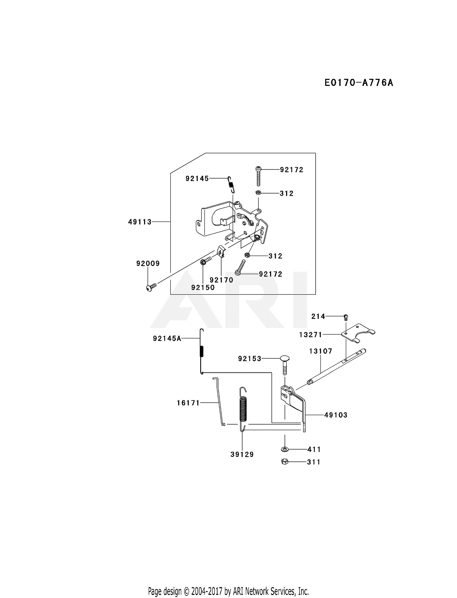 Kawasaki FR600V-AS12 4 Stroke Engine FR600V Parts Diagram for CONTROL