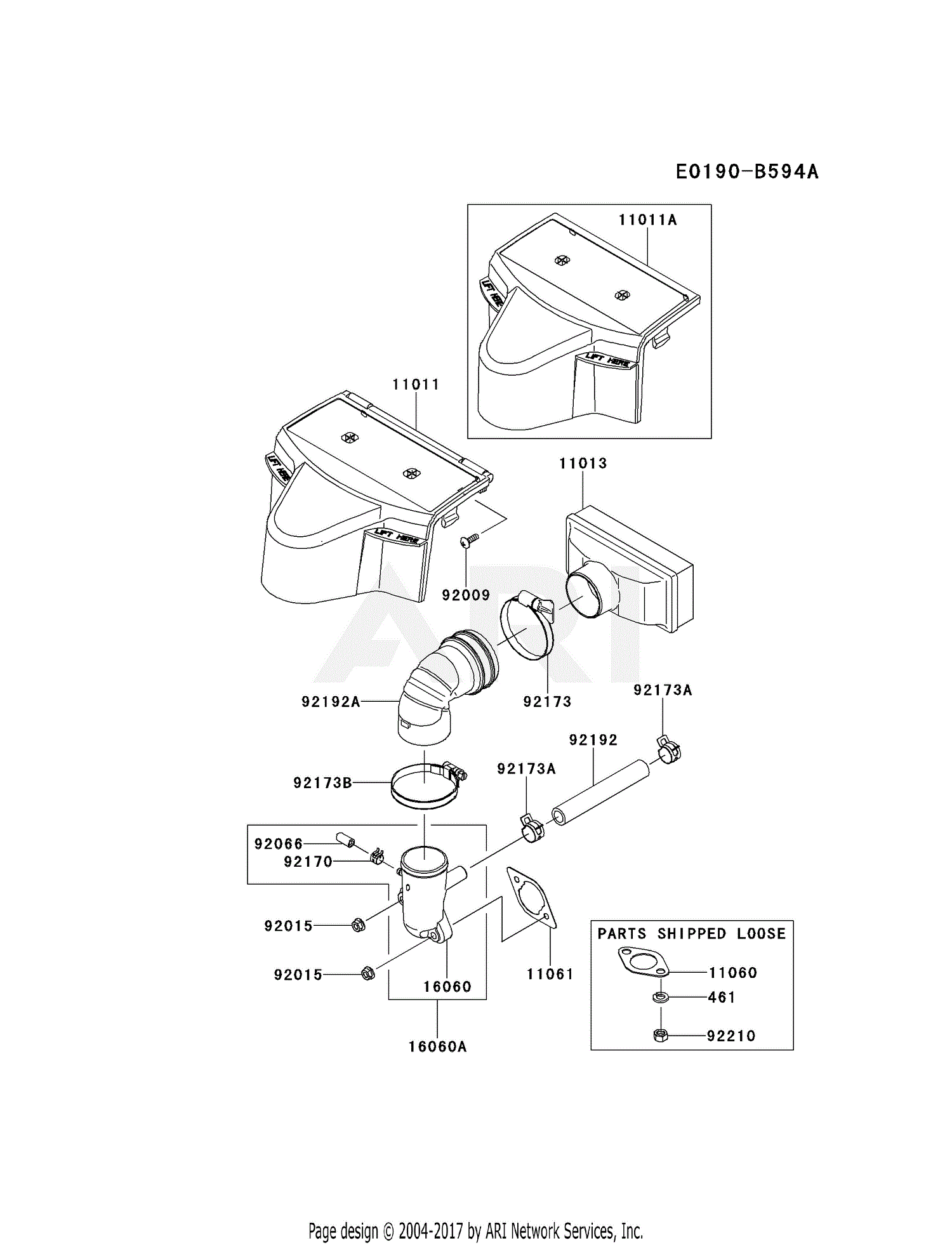 Kawasaki Fr600v As15 4 Stroke Engine Fr600v Parts Diagram For Air Filter Muffler