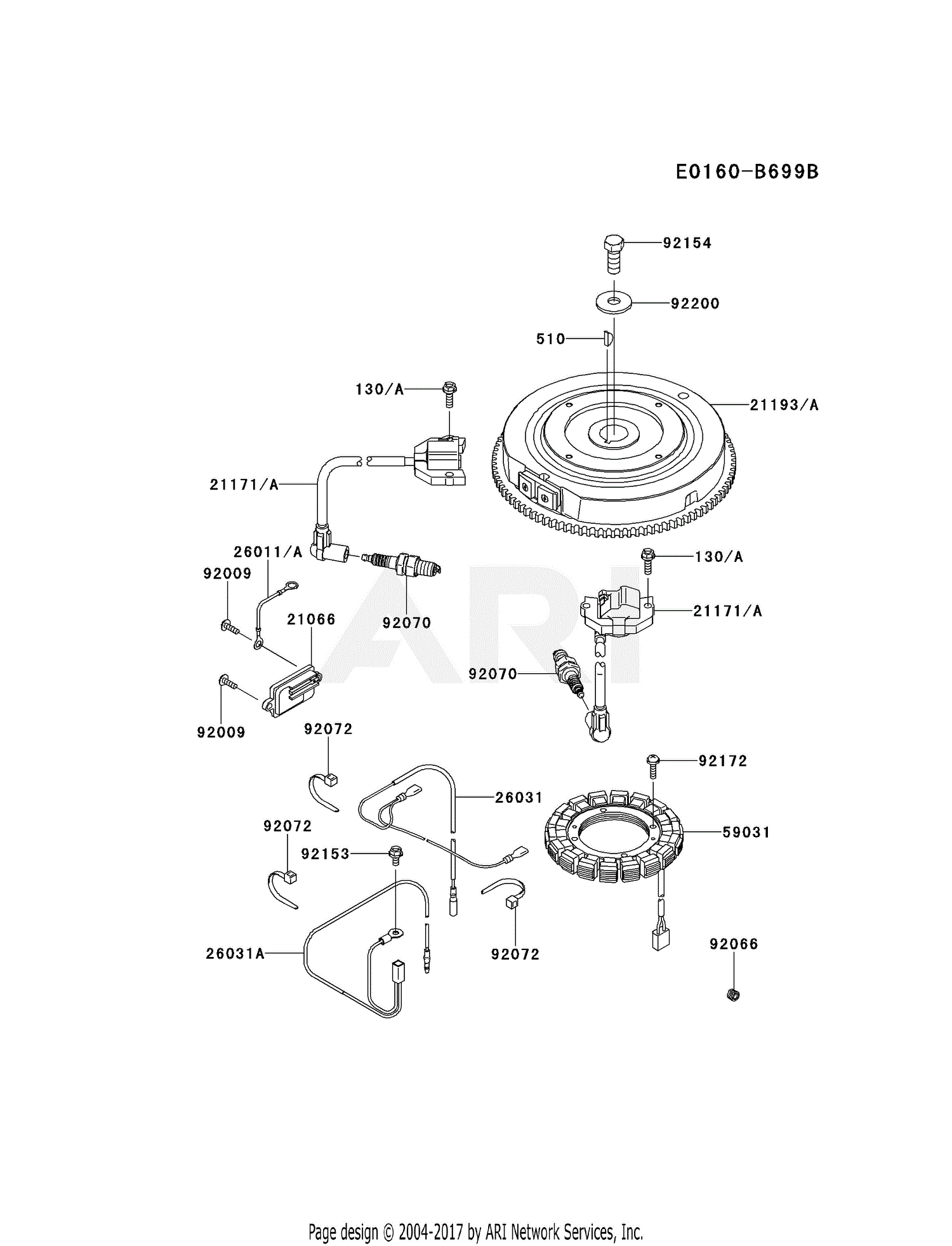 Kawasaki Fr600v-as15 4 Stroke Engine Fr600v Parts Diagram For Electric 