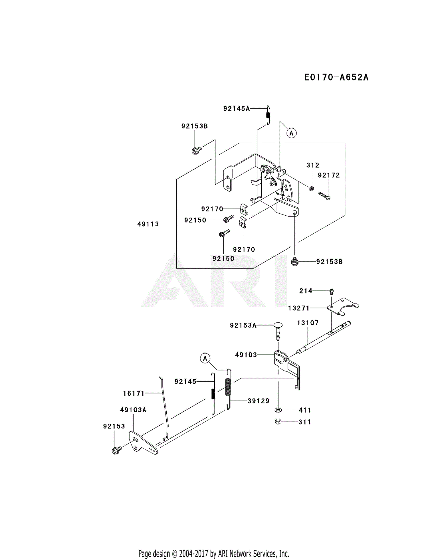 Kawasaki FR651V-AS04 4 Stroke Engine FR651V Parts Diagram for CONTROL ...