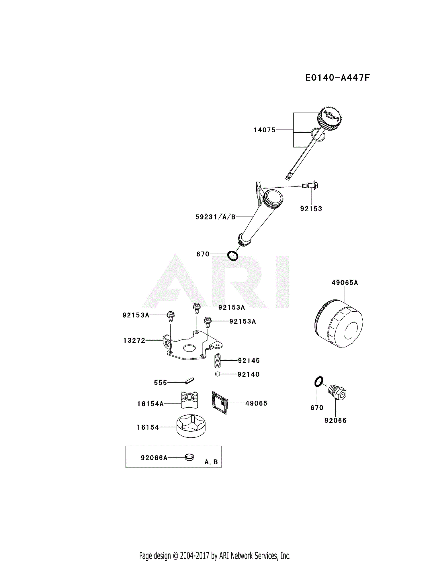 Kawasaki FR691V-AS00 4 Stroke Engine FR691V Parts Diagram for