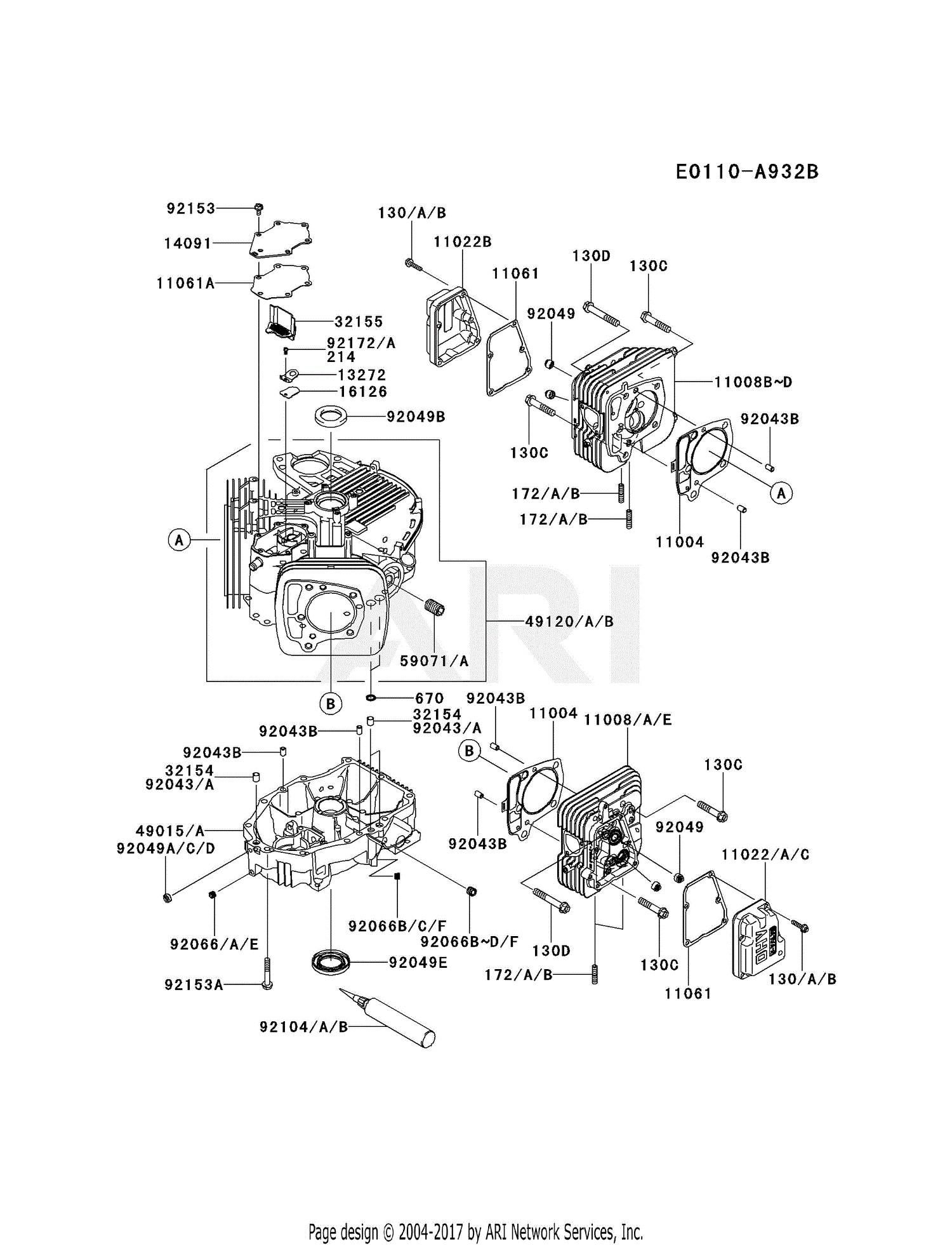  Kawasaki  FR691V  AS19 4 Stroke Engine  FR691V  Parts Diagram 