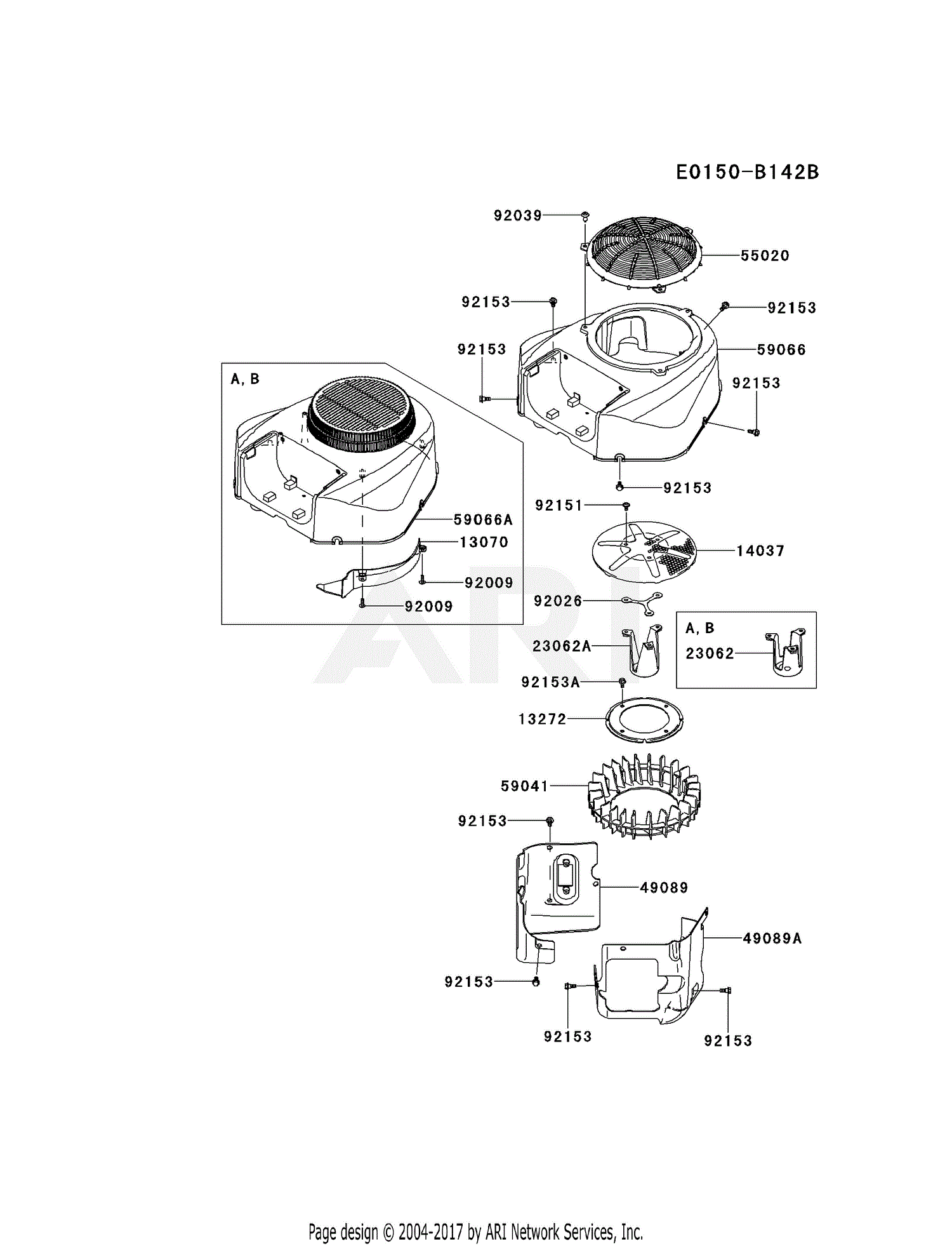 Kawasaki FR730V-CS10 4 Stroke Engine FR730V Parts Diagram for COOLING-EQUIPMENT