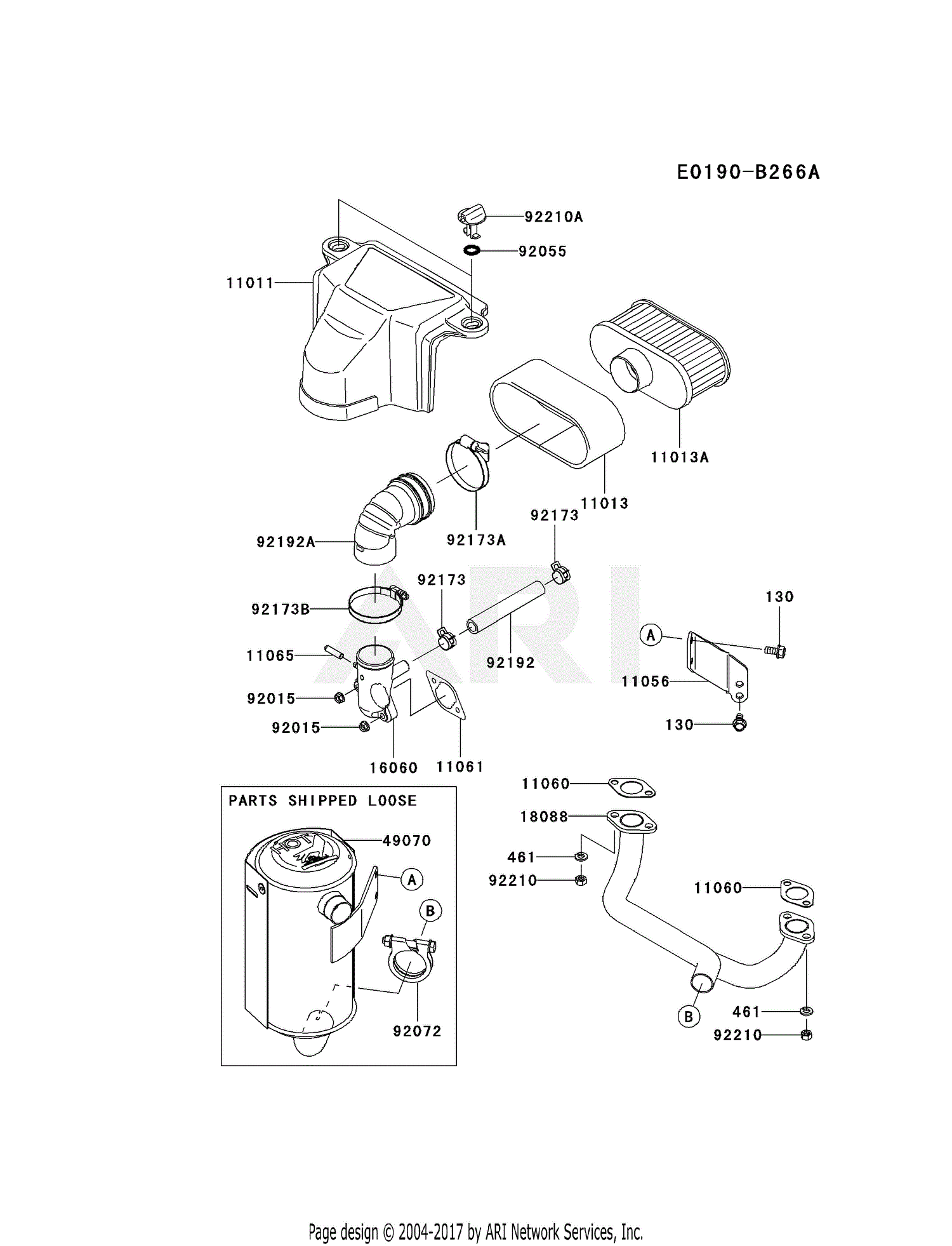 Kawasaki FS481V-AS09 4 Stroke Engine FS481V Parts Diagram for AIR ...