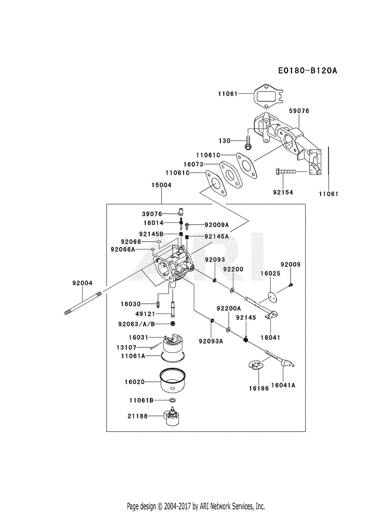 Kawasaki Fs481v As30 4 Stroke Engine Fs481v Parts Diagram For Carburetor 2763