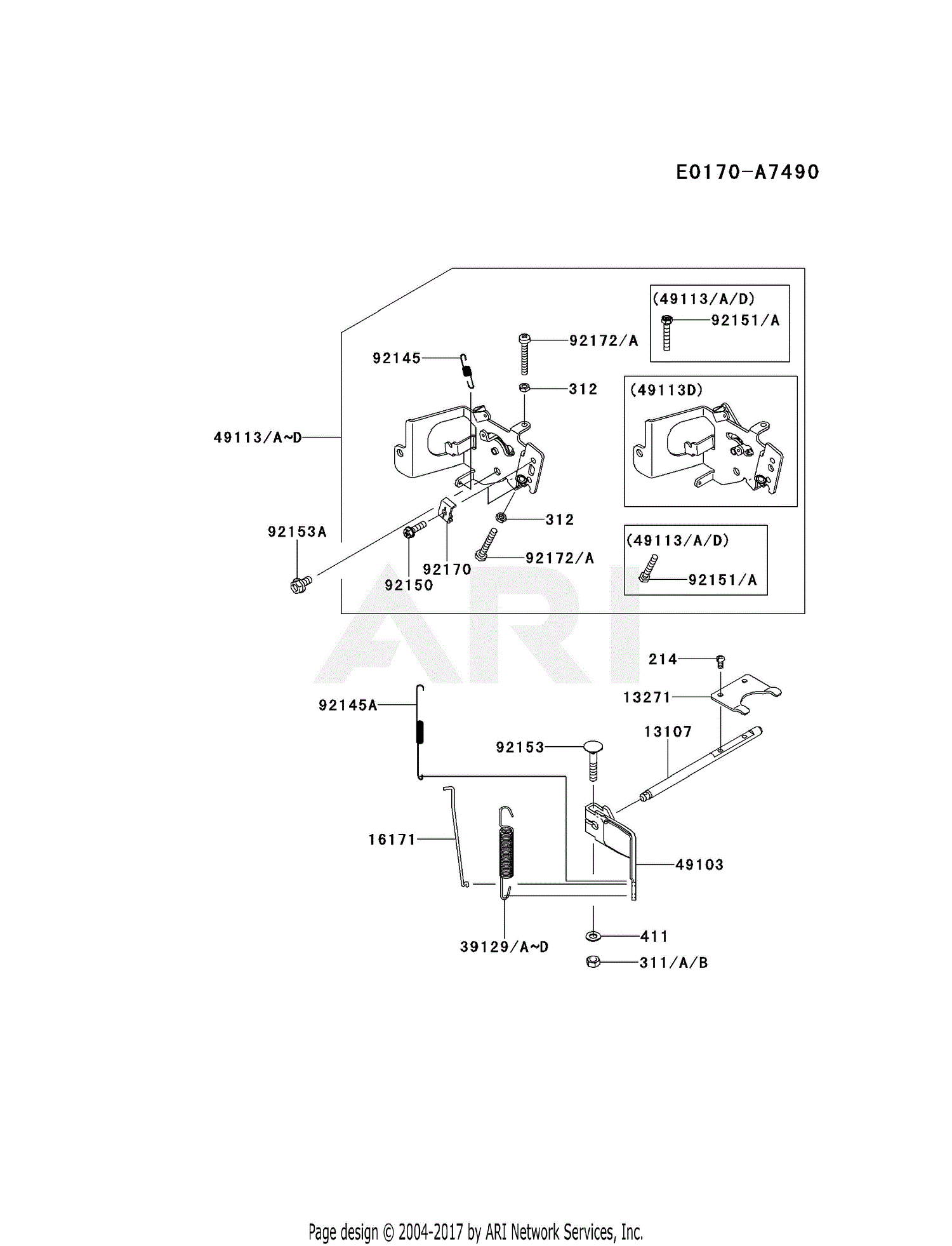 Kawasaki FS481V-ES10 4 Stroke Engine FS481V Parts Diagram for CONTROL-EQUIPMENT