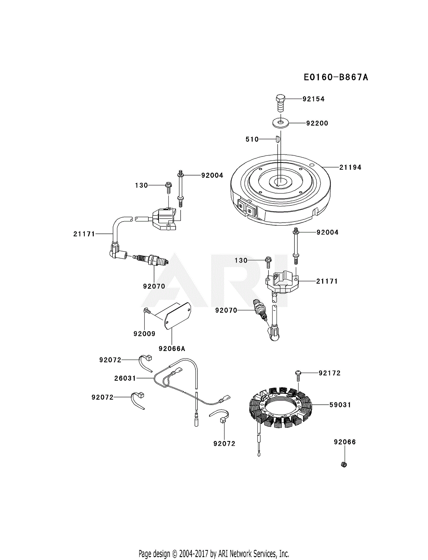 Kawasaki FS541V-GS19 4 Stroke Engine FS541V Parts Diagram for ELECTRIC-EQUIPMENT
