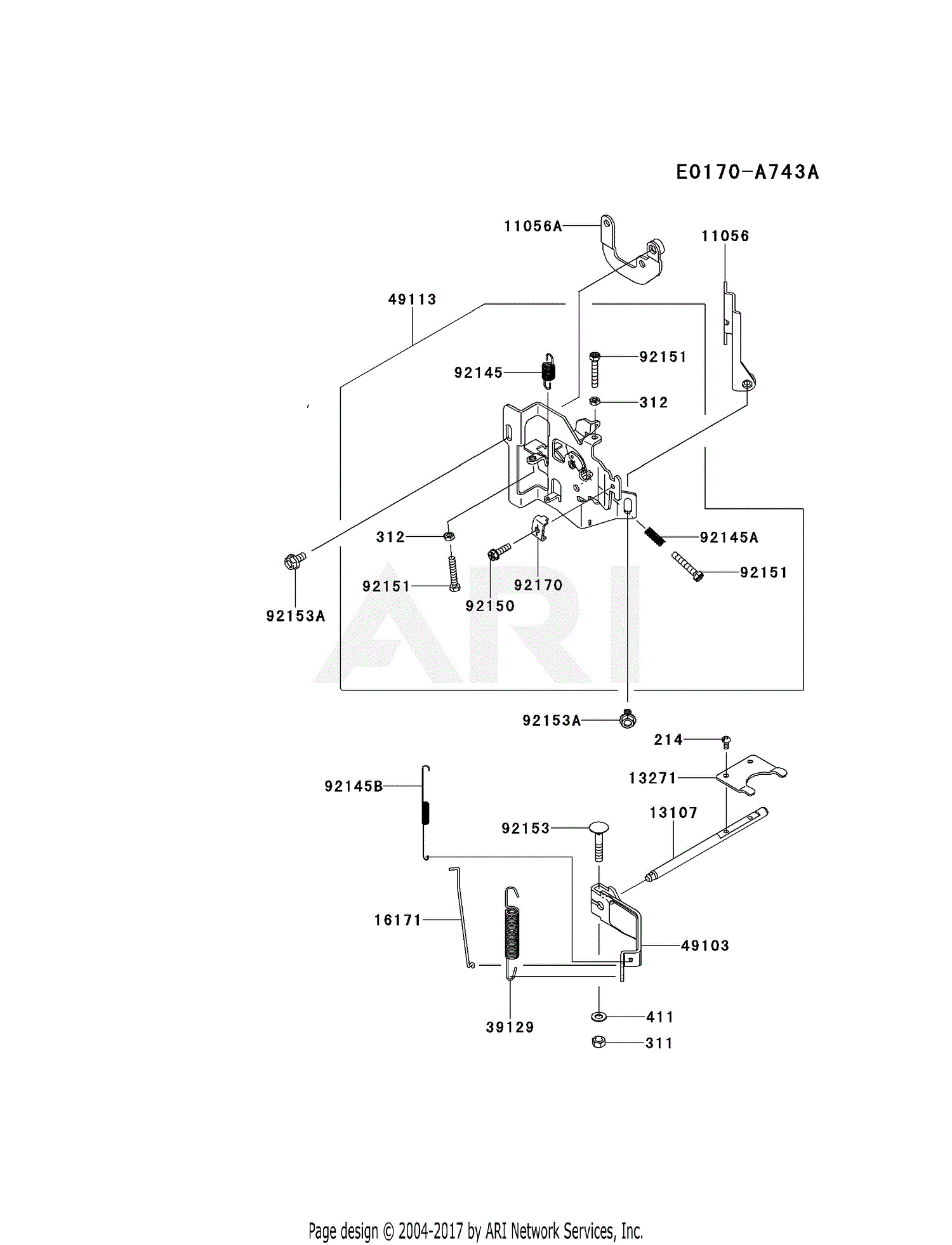 Kawasaki FS600V-BS19 4 Stroke Engine FS600V Parts Diagram for CONTROL