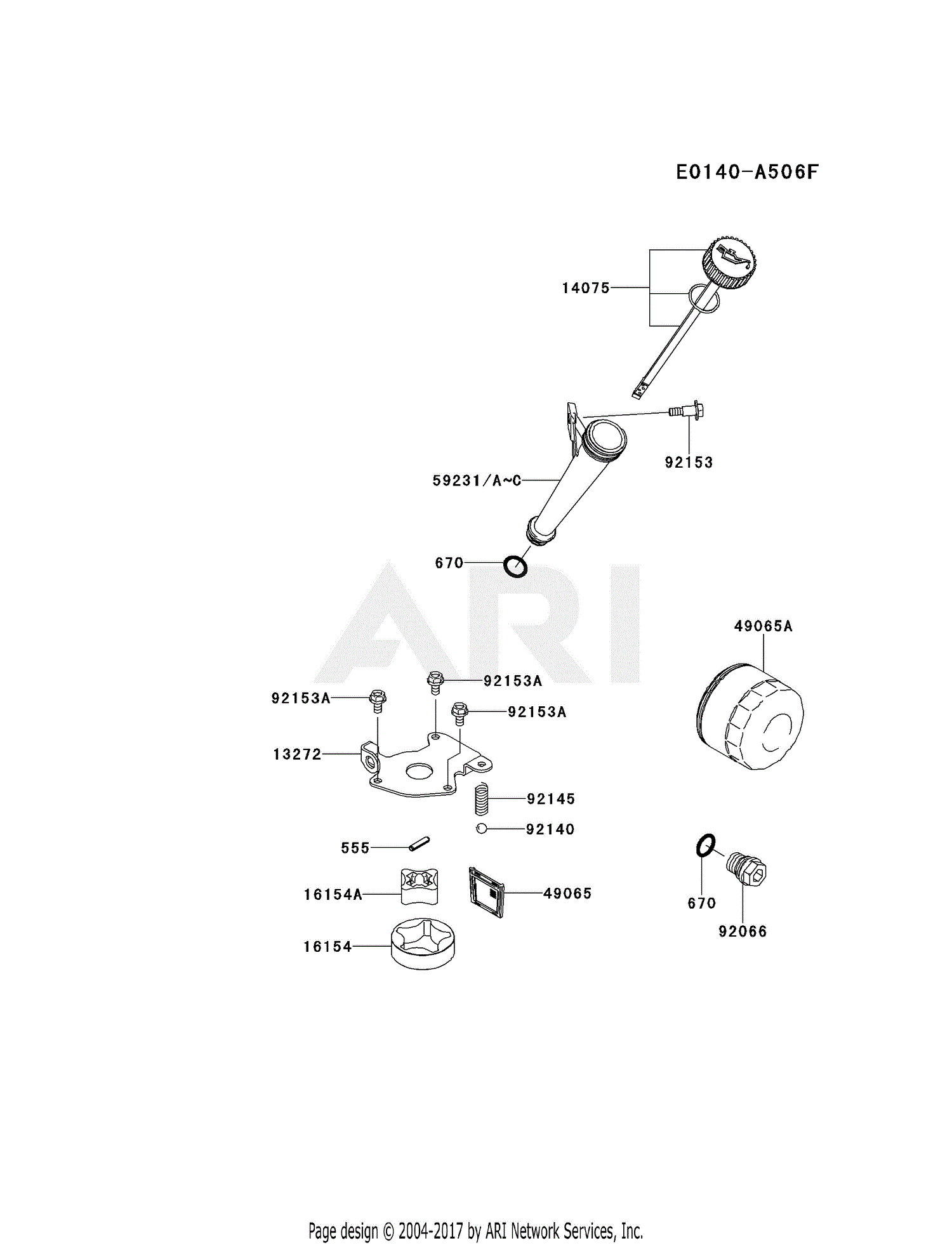 Kawasaki FS600V-CS15 4 Stroke Engine FS600V Parts Diagram for