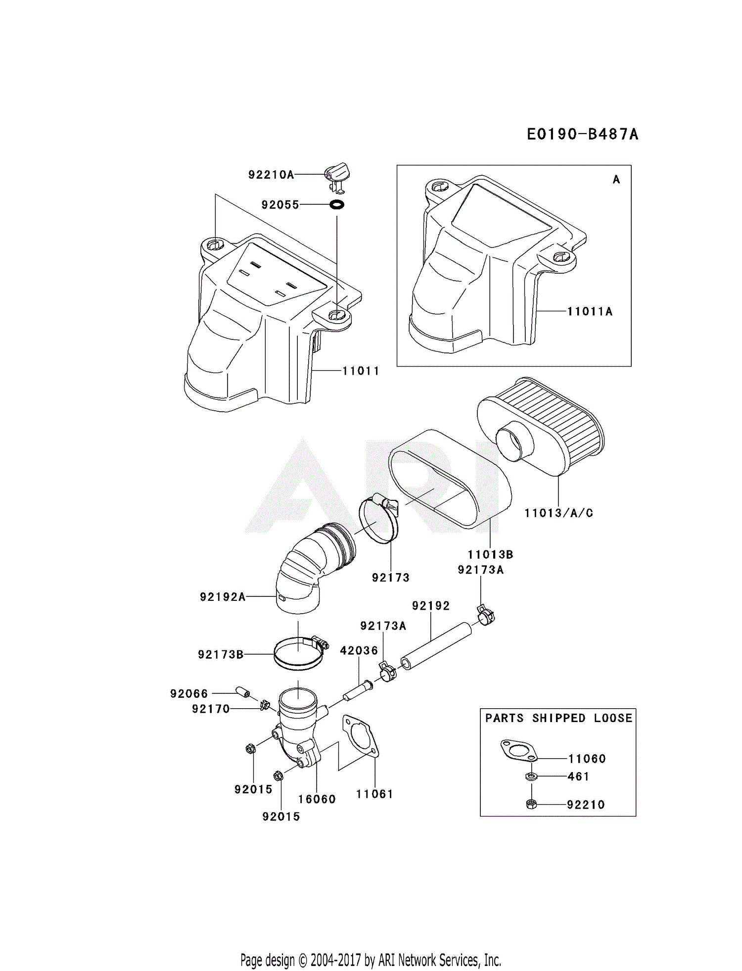 Kawasaki FS651V-AS12 4 Stroke Engine FS651V Parts Diagram for AIR ...