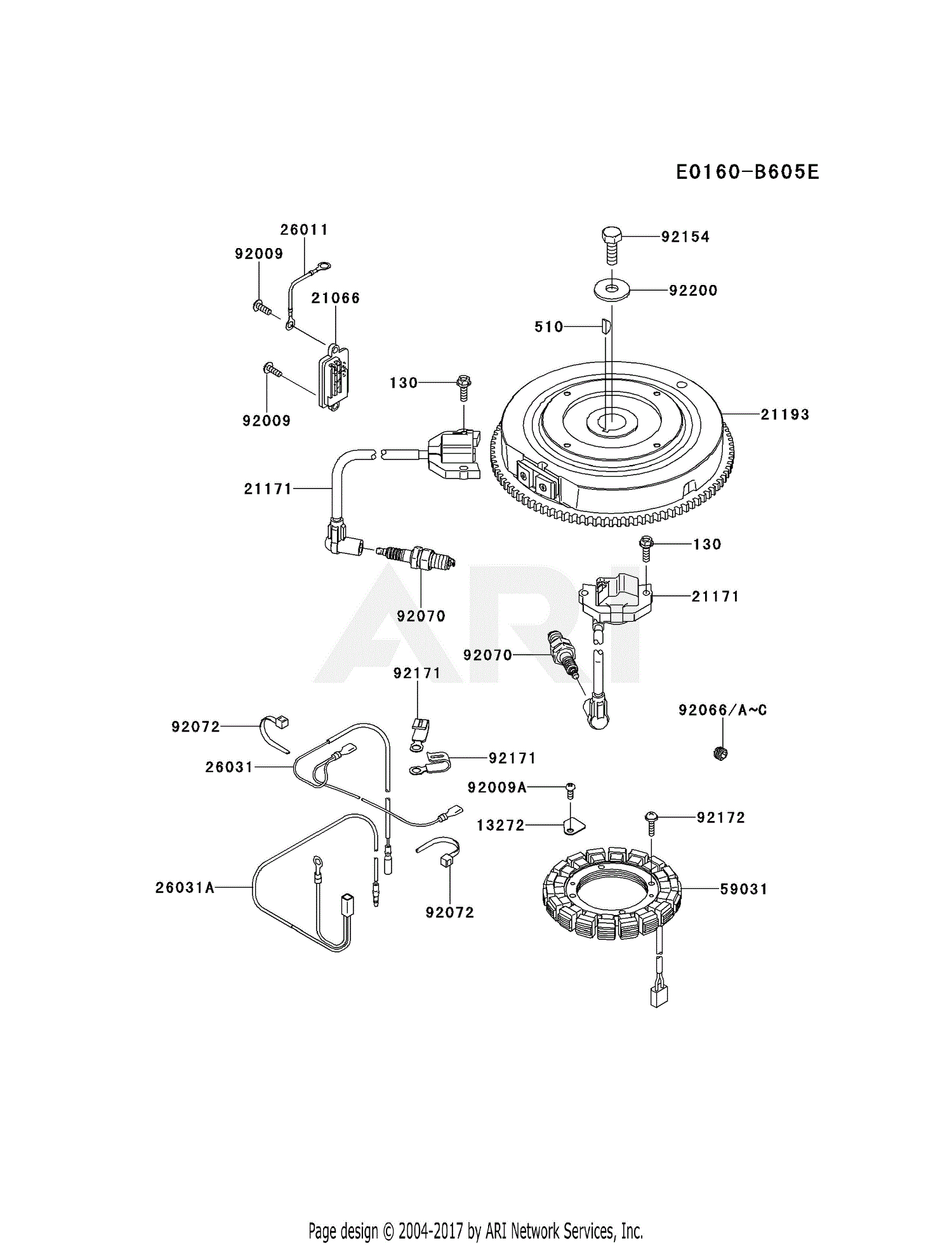 Kawasaki FS651VBS07 4 Stroke Engine FS651V Parts Diagram for ELECTRIC