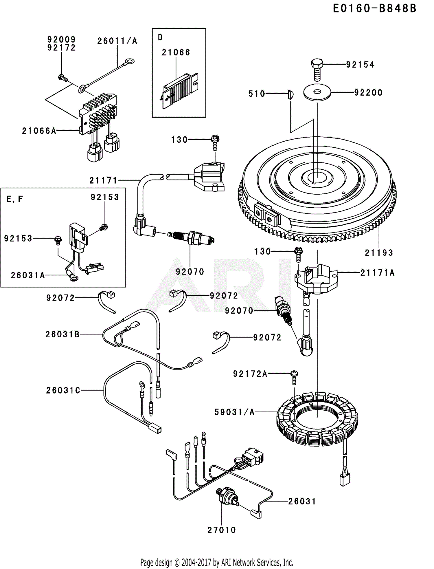 Kawasaki FXT00V-DS08 4 Stroke Engine FXT00V Parts Diagram for ELECTRIC-EQUIPMENT