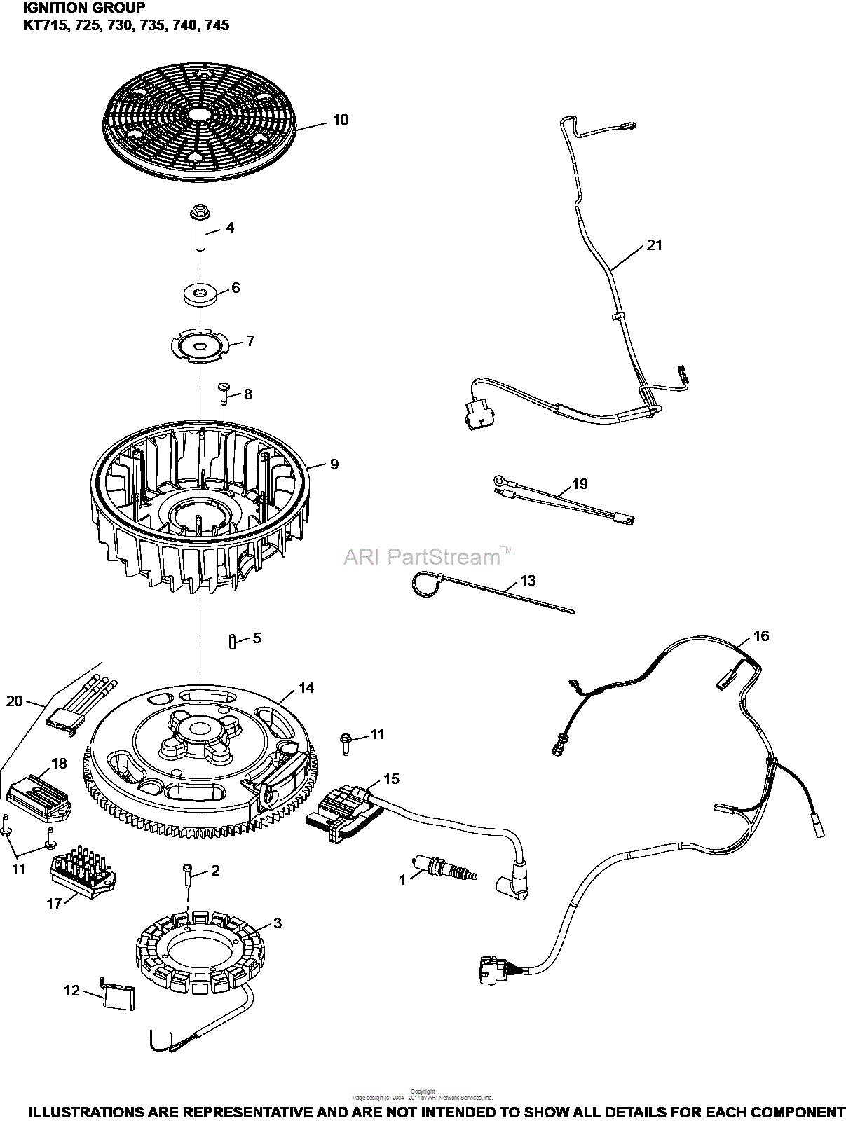 Kohler KT735-3003 MARKETING 24 HP (17.9 kW) Parts Diagram for Ignition