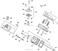 Kohler CH26-78518 EXMARK MFG. 26 HP (19.4 kW) Parts Diagram for Head ...