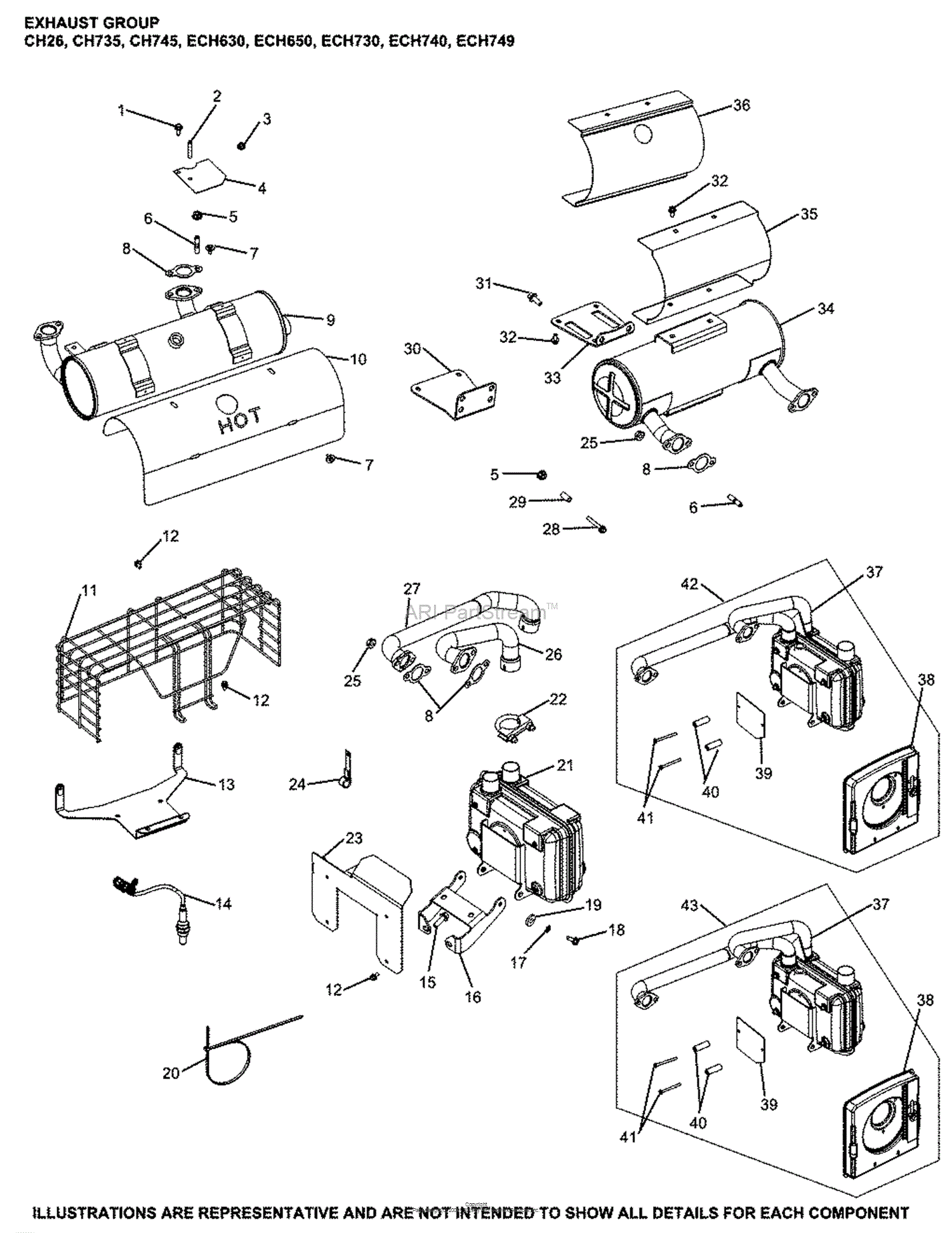 Kohler ECH730-3031 MILLER ELECTRIC 25 HP (18.61 kw) Parts Diagram for ...