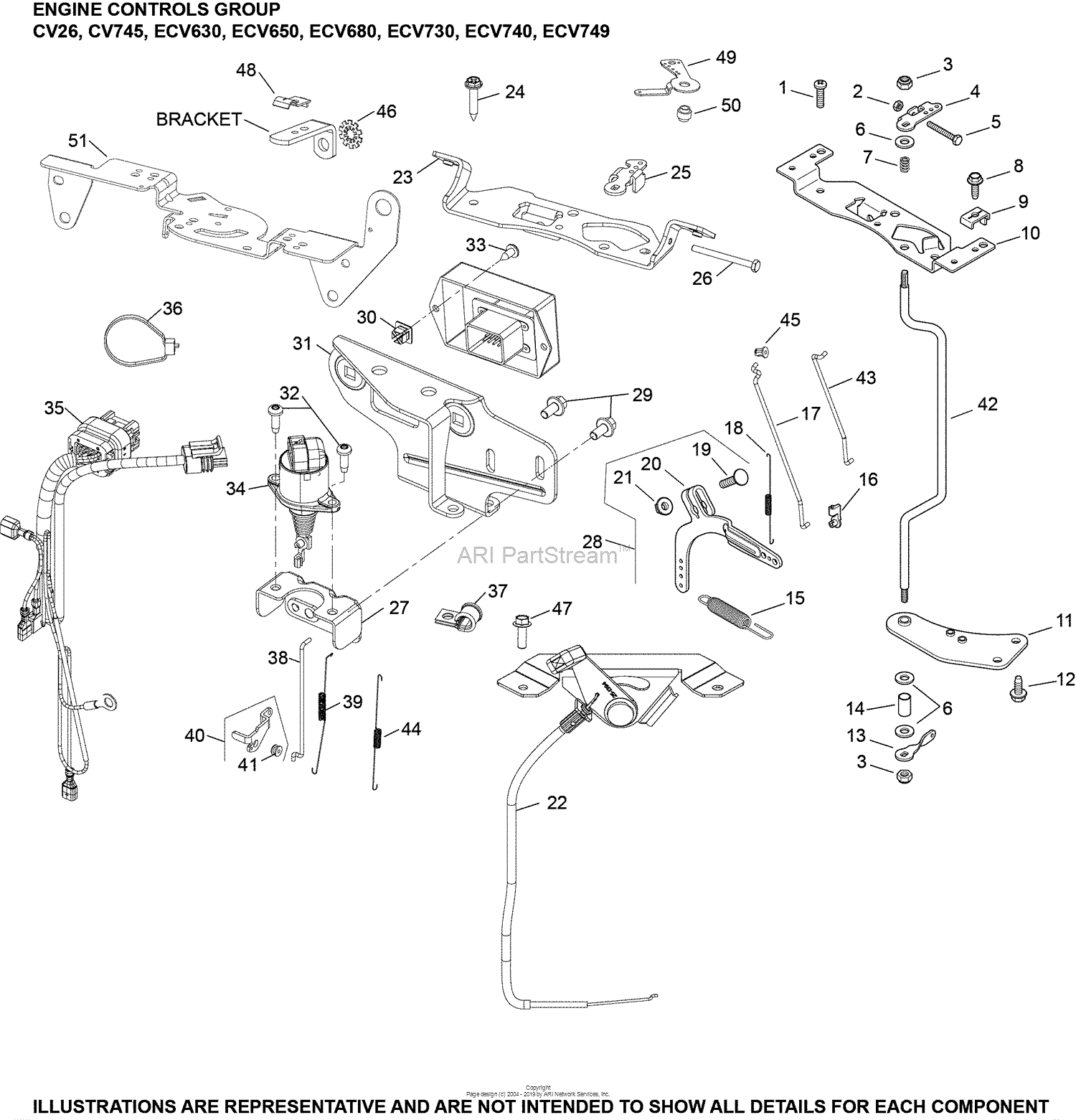 Kohler ECV740-3042 JOHN DEERE 27HP(20.1 kw) Parts Diagram for Engine ...