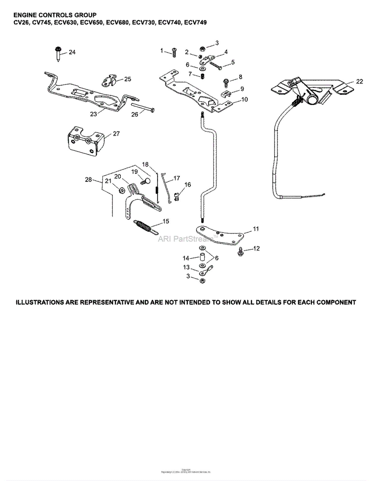 Kohler ECV749-3058 TORO 29 HP (21.62 kW) Parts Diagram for Engine