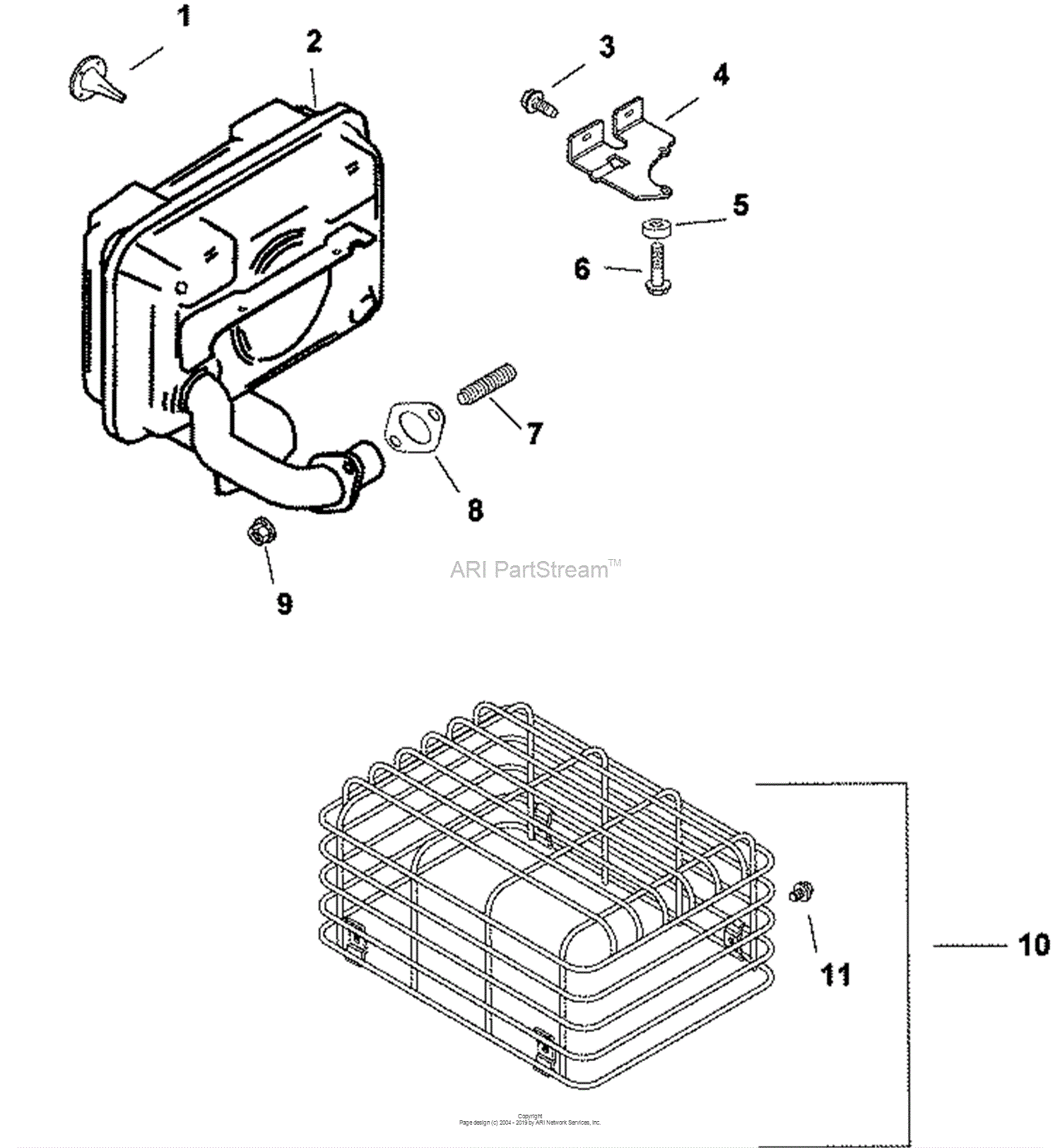 Kohler CH15-44512 WOODMIZER 15 HP (11.2 kW) Parts Diagram for Exhaust
