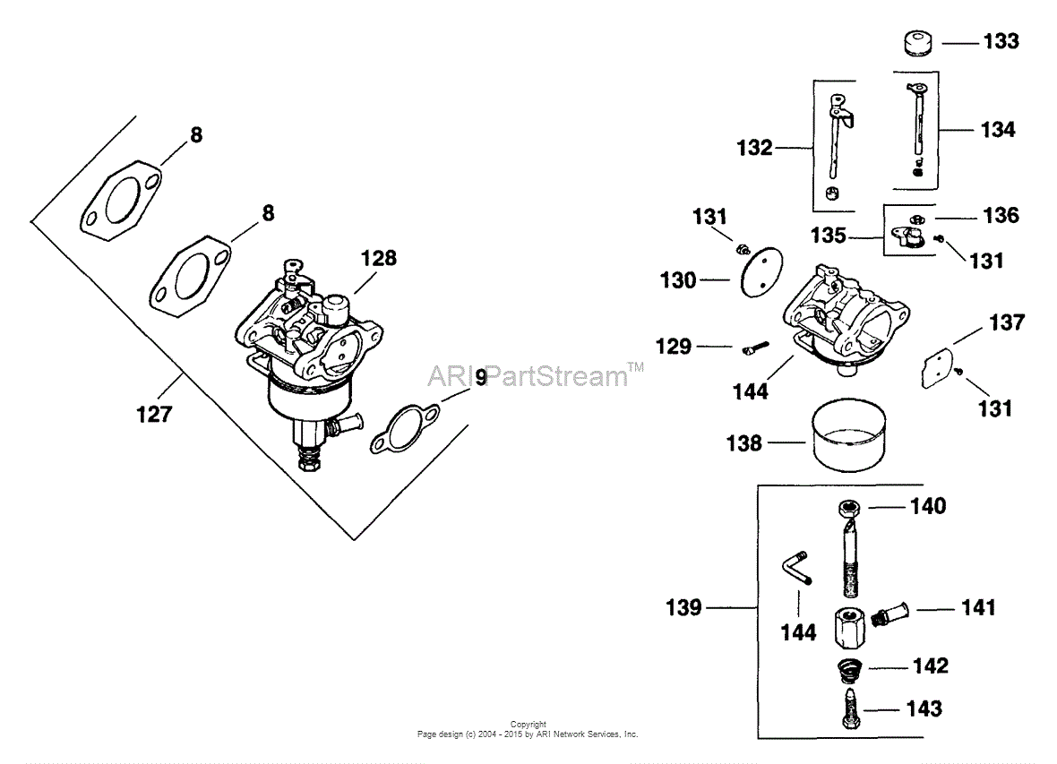 Kohler CV14-1406 BASIC 14 HP Parts Diagram for Fuel System (Cont.) 8-27 ...