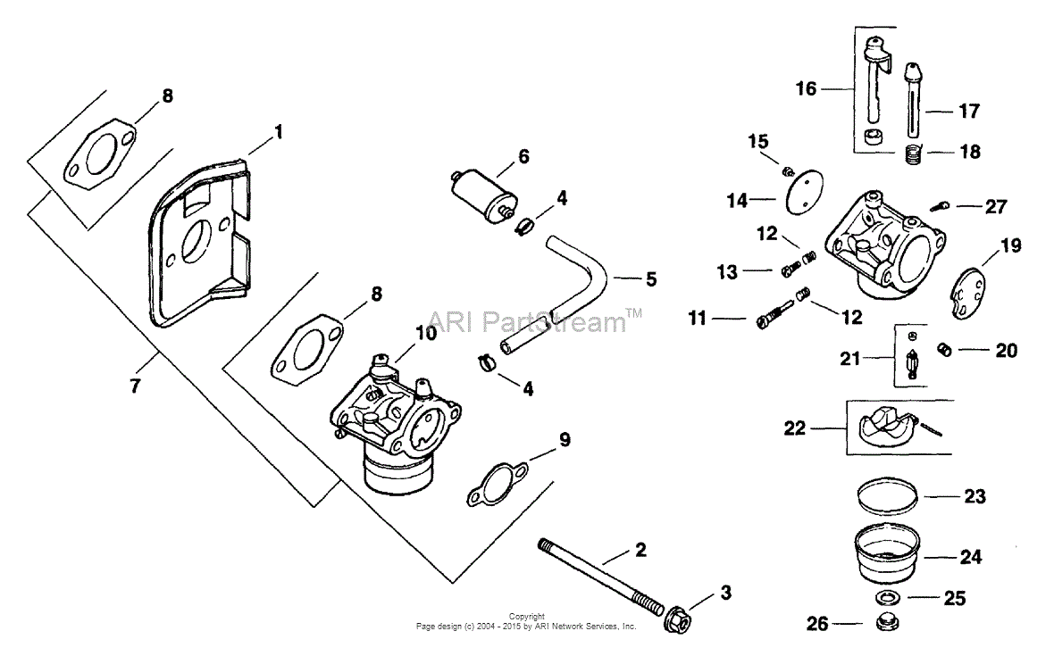 Kohler CV12.5-1211 CUB CADET 12.5 HP Parts Diagram for ... kohler command 27 hp engine carburetor diagram 