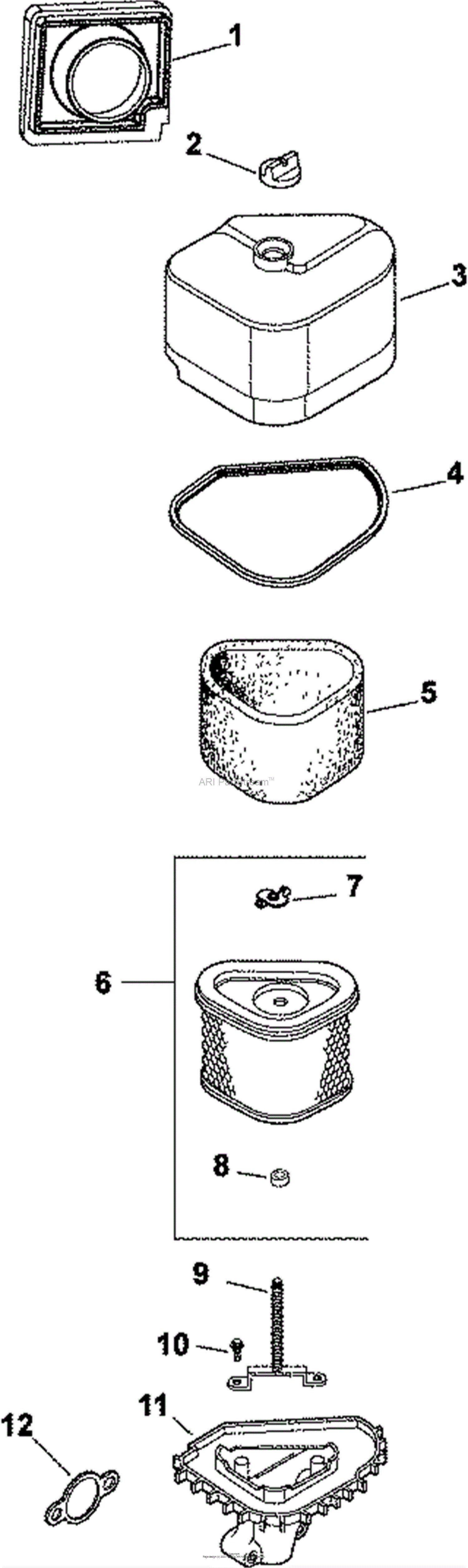 Kohler CV491-27509 JOHN DEERE 17 HP (12.7 kW) Parts Diagram for Air