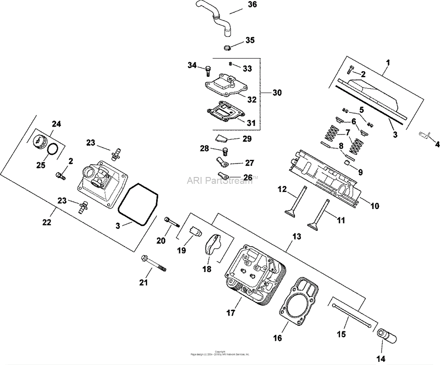 Kohler CH20-64611 VERMEER 20 HP (14.9 kW) Parts Diagram ... engine valve train diagram 
