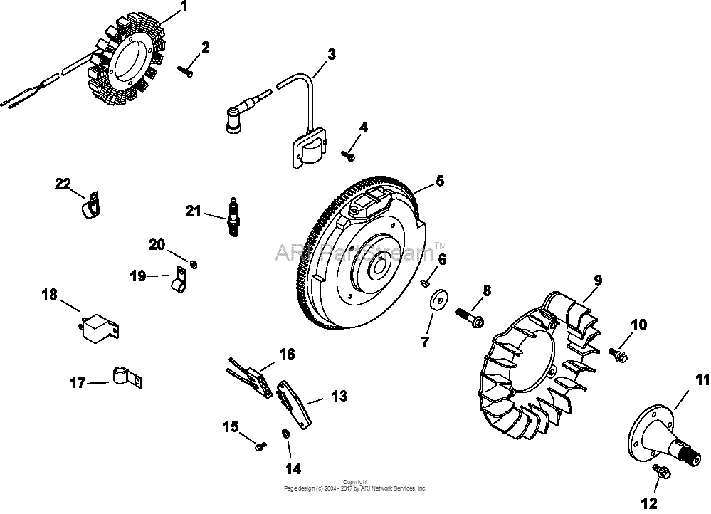 Kohler CH640-3074 LOFTIN 20.5 HP (15.3 kW) Parts Diagram for Ignition ...