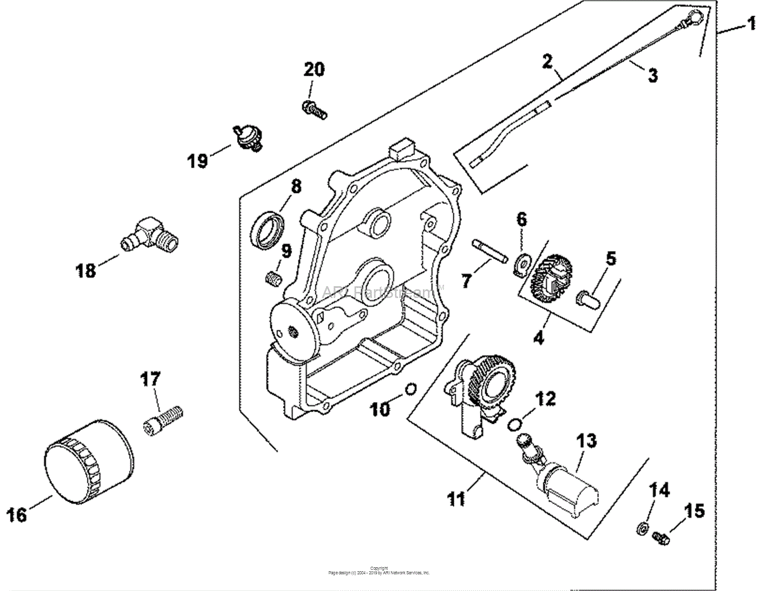 Kohler CH680-3016 TORO 22.5 HP (16.8 kW) Parts Diagram for Lubrication ...