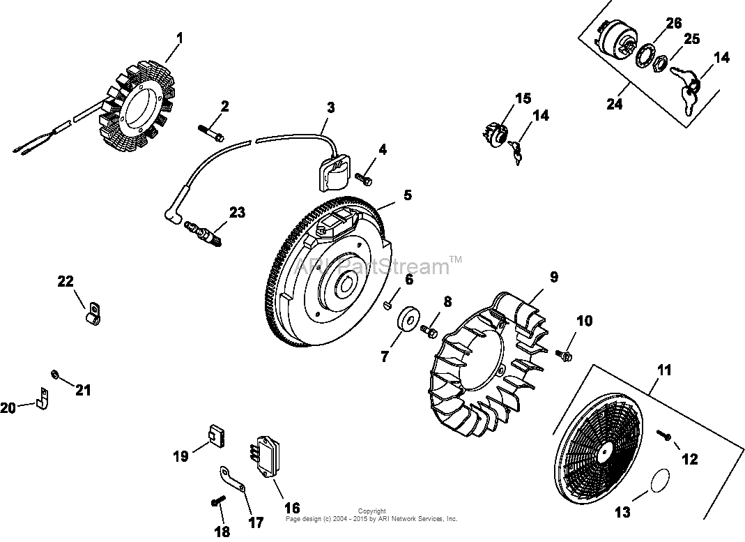 Kohler CH2376640 DITCH WITCH 23 HP (17.2 KW) Parts Diagram for