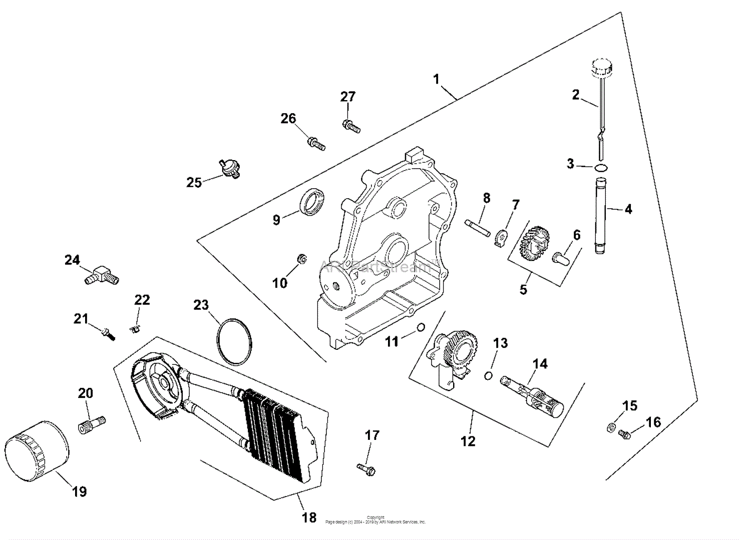 Kohler CH25-68577 SNAPPER 25 HP (18.61 kW) Parts Diagram for ...