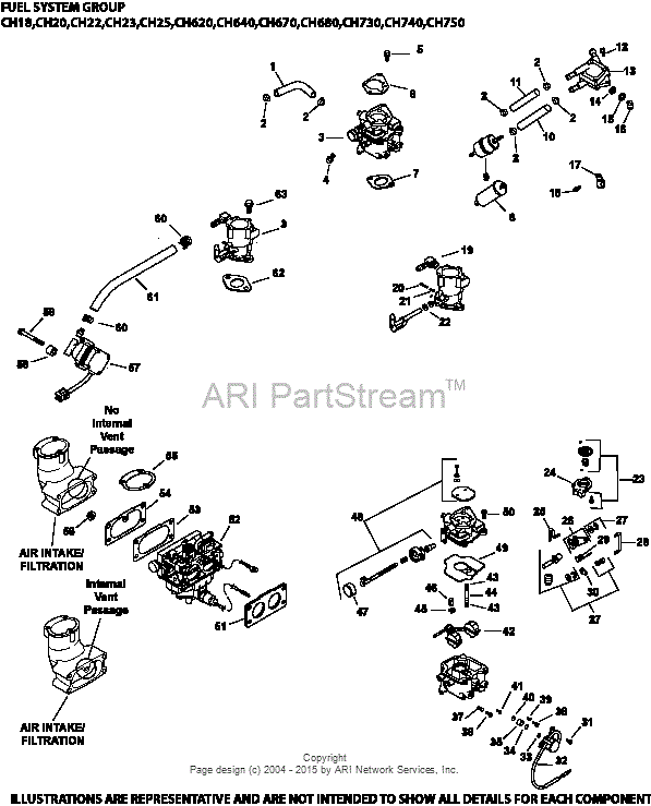 Kohler CH620-3057 GARDNER 19 HP (14.2kW) Parts Diagram for Fuel System