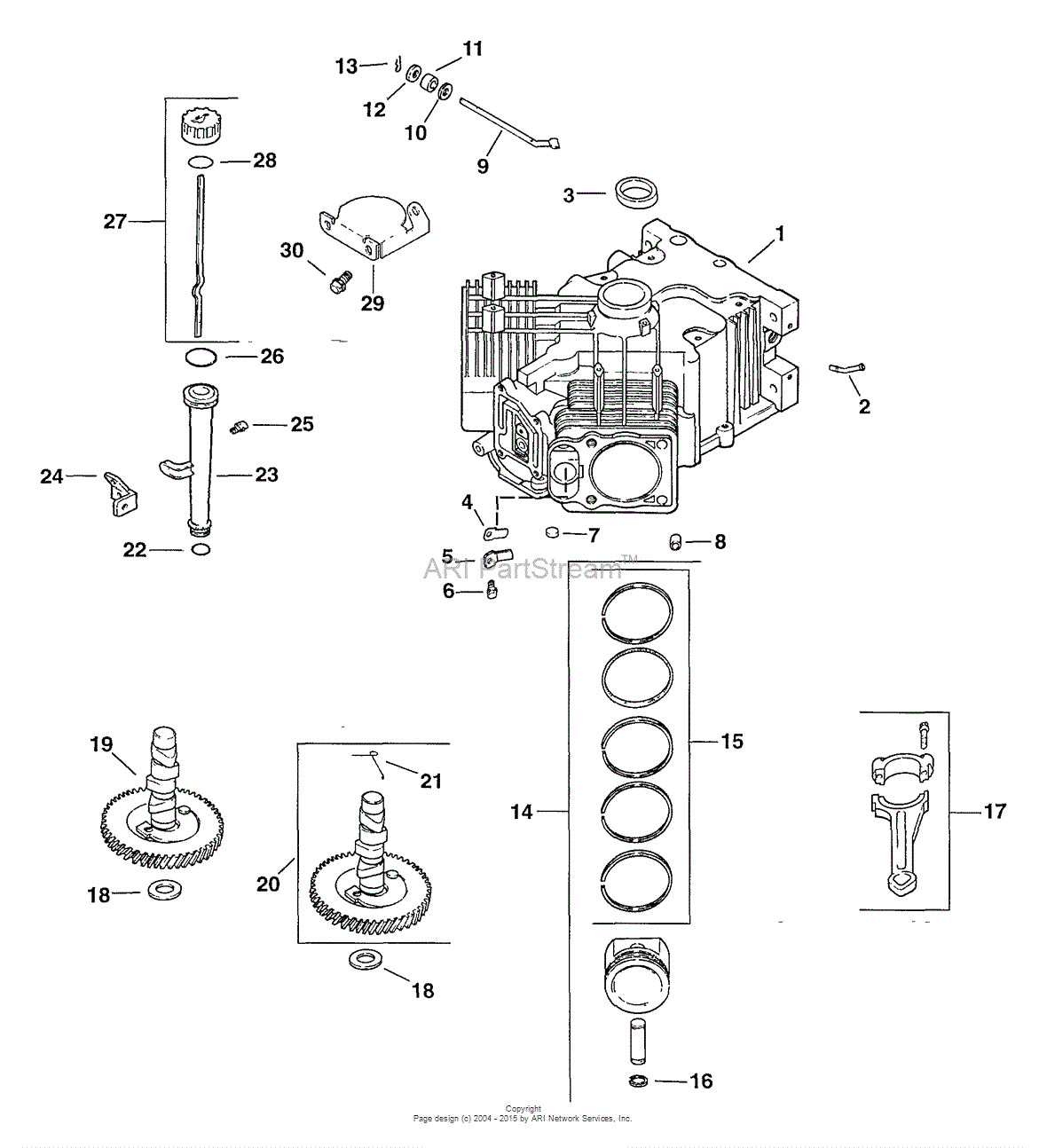 Kohler CV22-67515 ELECTROLUX HOME PRODUCTS 23 HP (17.2 kW) Parts ...