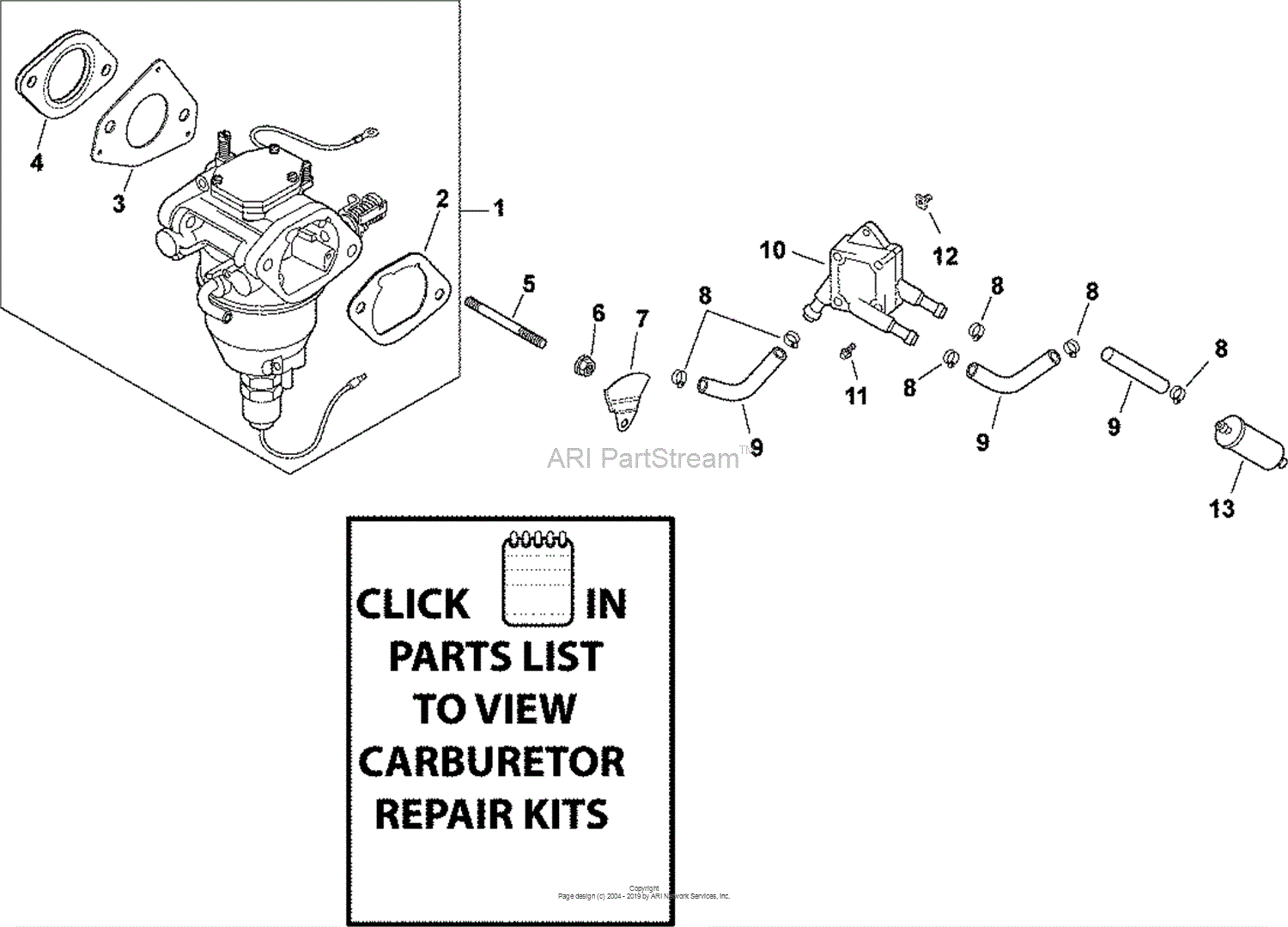 Kohler CV23-75535 MTD 23 HP (17.2 kW) Parts Diagram for Fuel System 8 ...