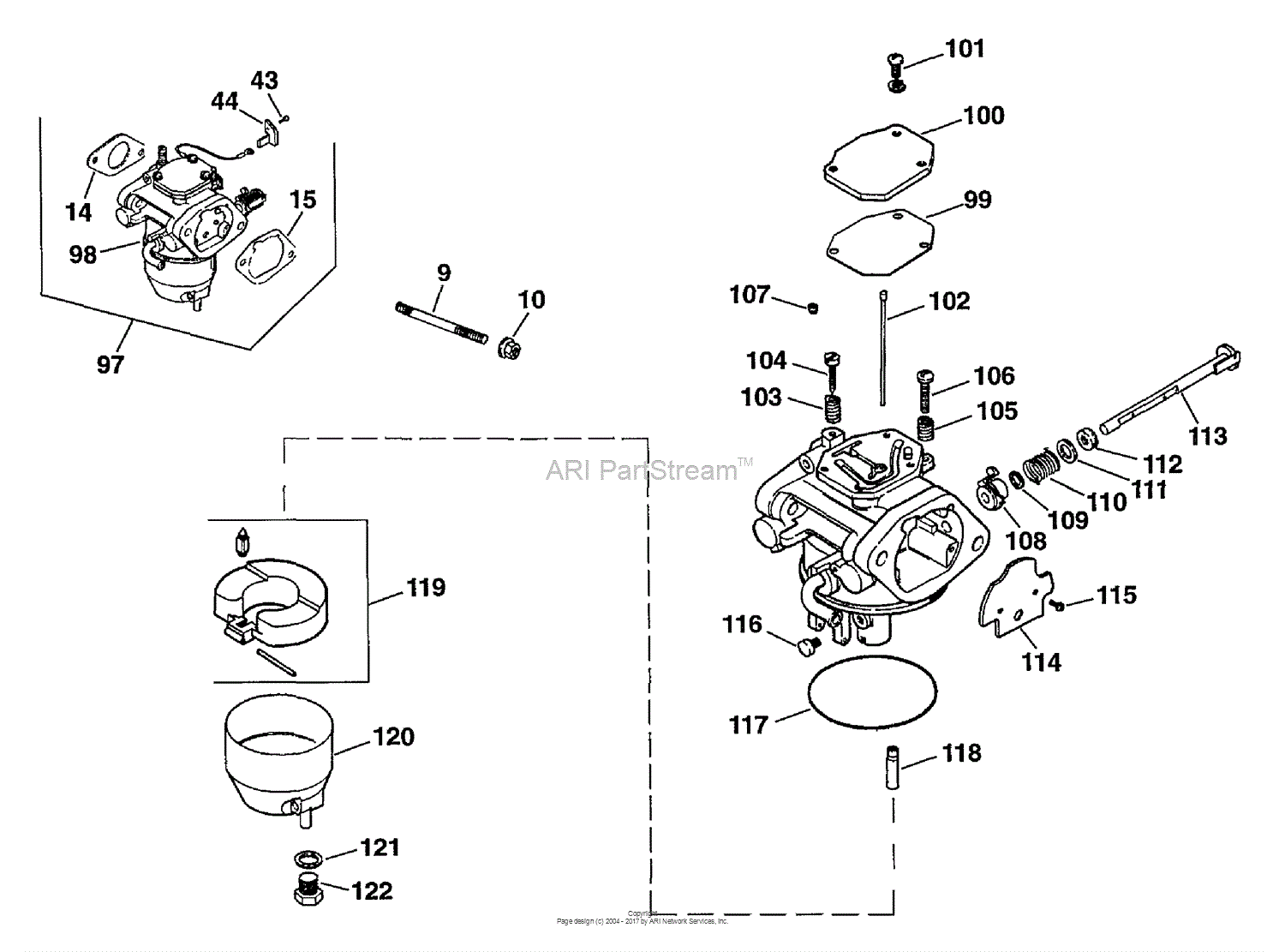 Kohler CV25-69500 BASIC 25 HP (18.61 kW) Parts Diagram for Fuel System ...