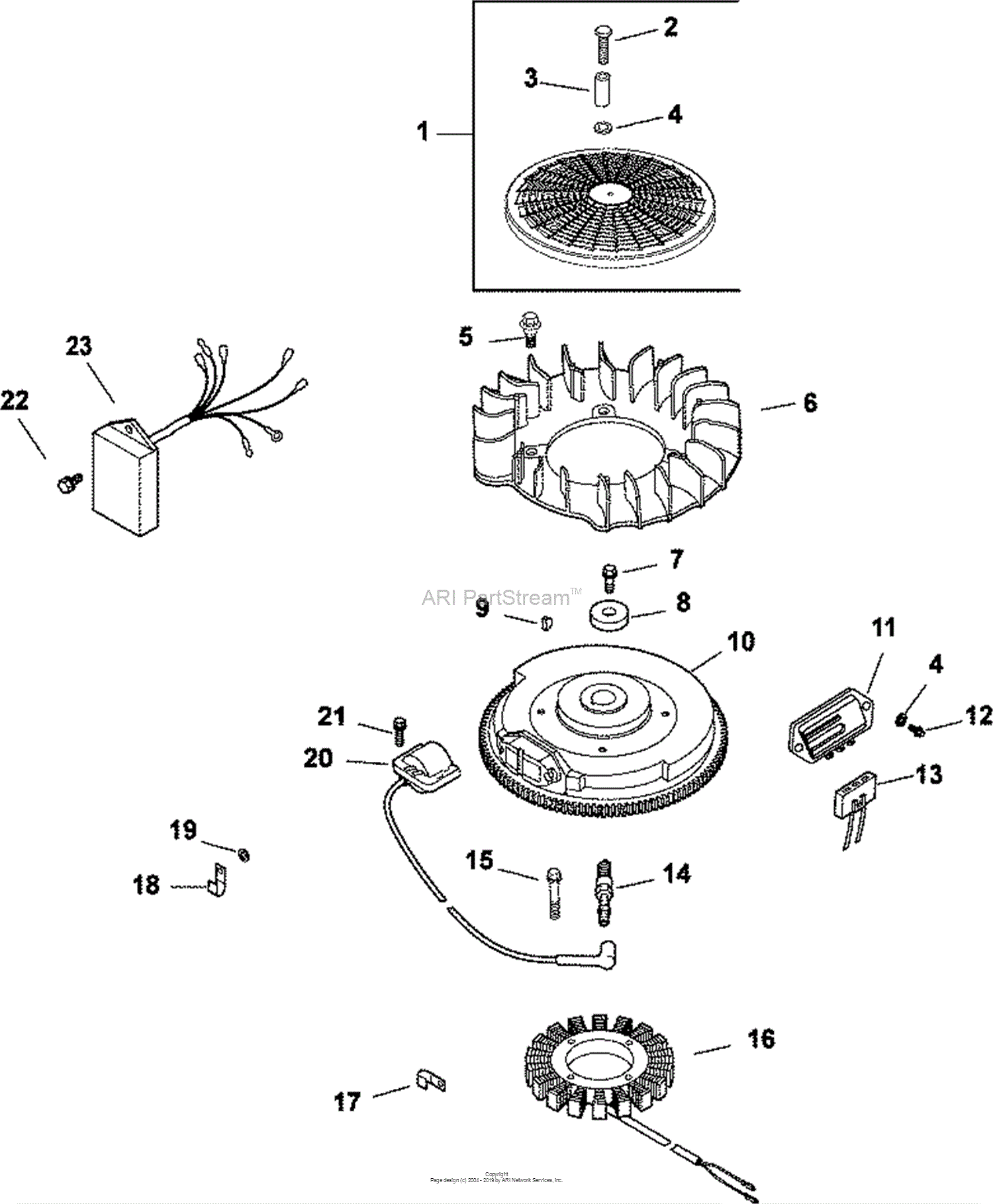 Kohler CV725-69539 JOHN DEERE 25 HP (18.61 kW) Parts Diagram for