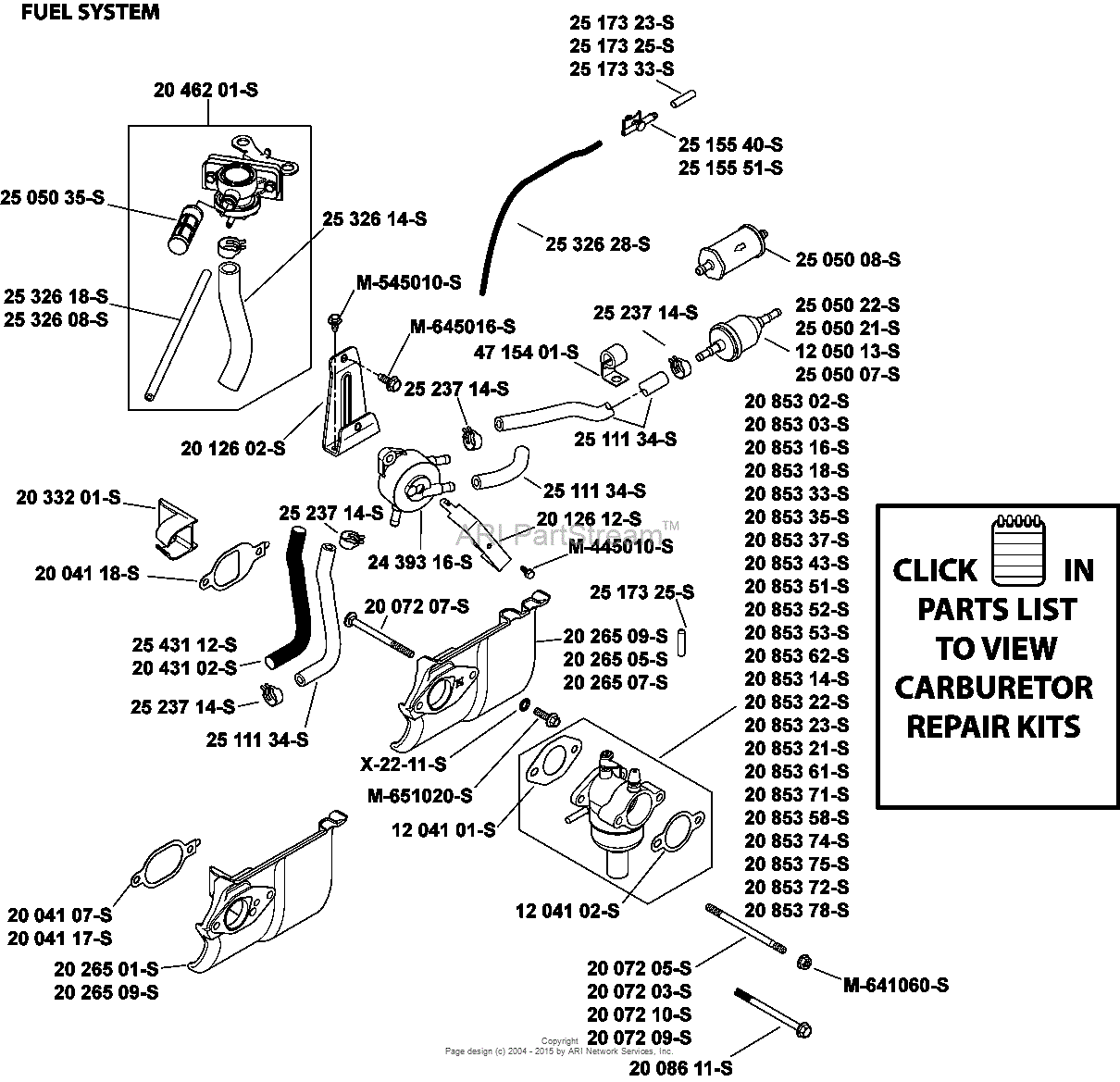 Kohler SV4703215 ALKO 15 HP (11.2 kW) Parts Diagram for Fuel System