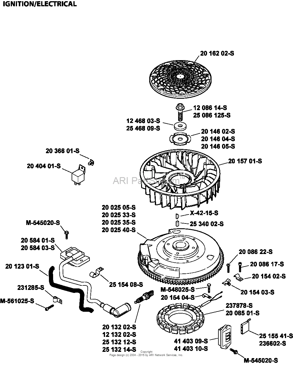 Kohler SV620-3216 MTD 22 HP (16.4 kW) Parts Diagram for  