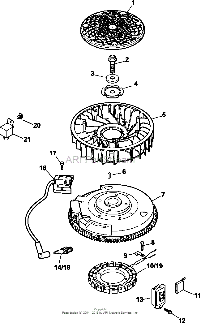 Kohler SV620-3214 MTD 22 HP (16.4 kW) Parts Diagram for Ignition ...