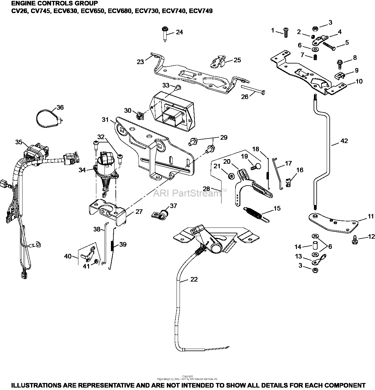 Kohler ECV730-3033 TORO 25 HP (18.61 kw) Parts Diagram for Engine ...