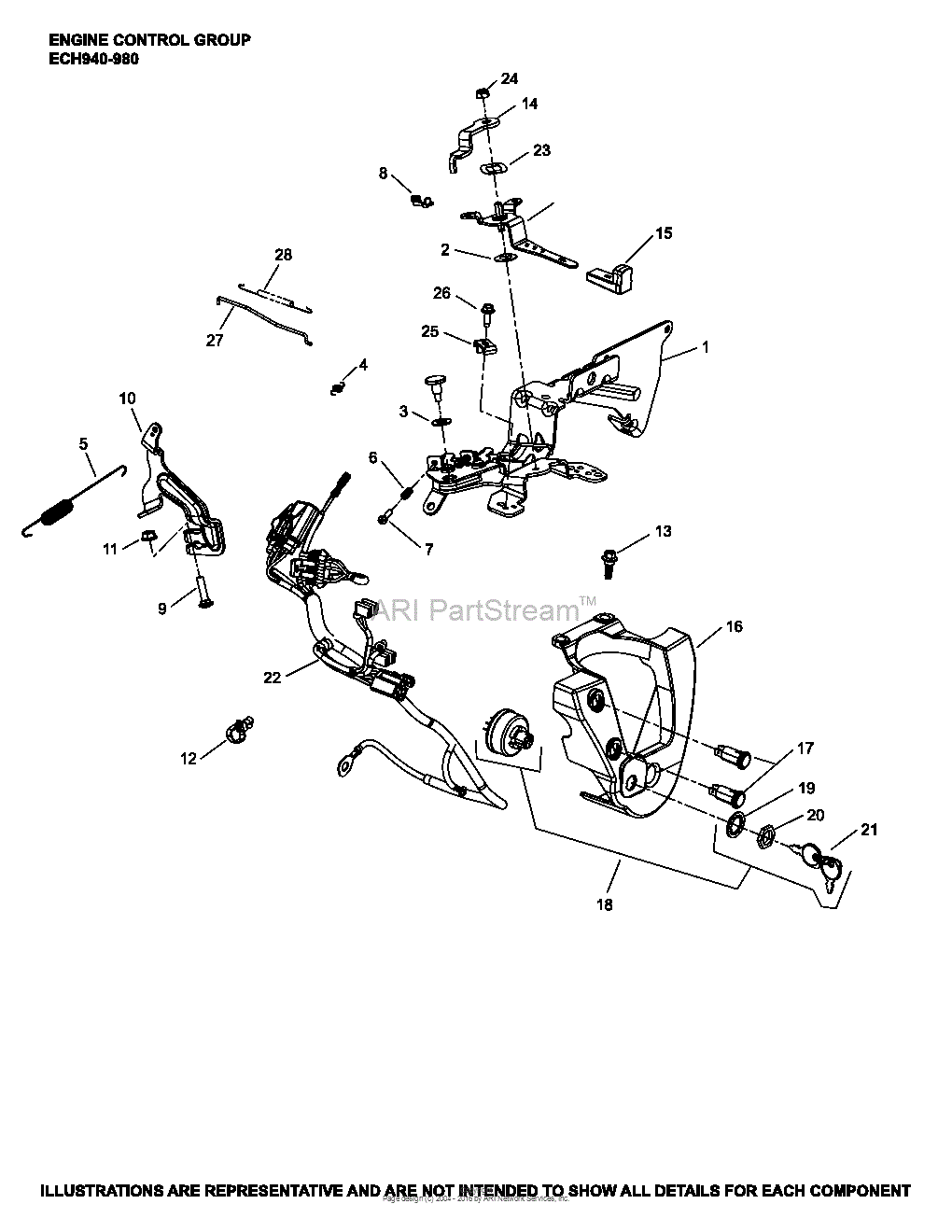 Kohler ECH980-3000 BASIC 37 HP Parts Diagram for Engine Controls Group ...