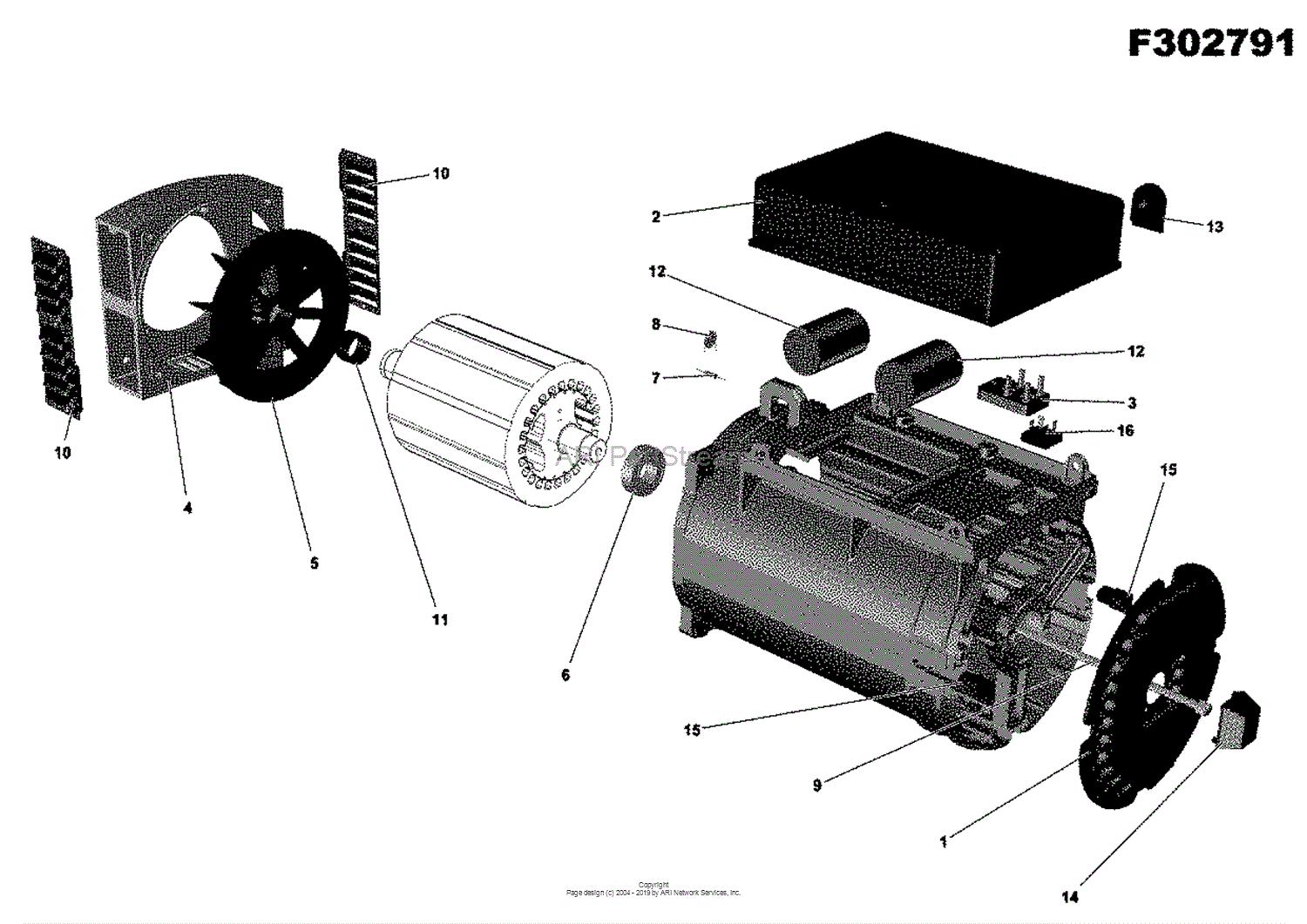 Kohler Pro12 3 Efi 3001 Pro12 3efi Portable Generator Parts Diagram For Alternator Assembly Pro12 3efi F