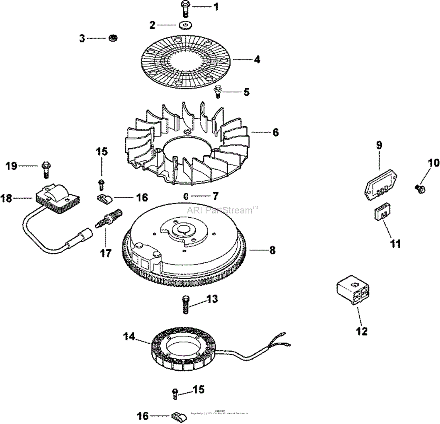 Kohler CV14-14107 SIMPLICITY 14 HP Parts Diagram for Ignition ...