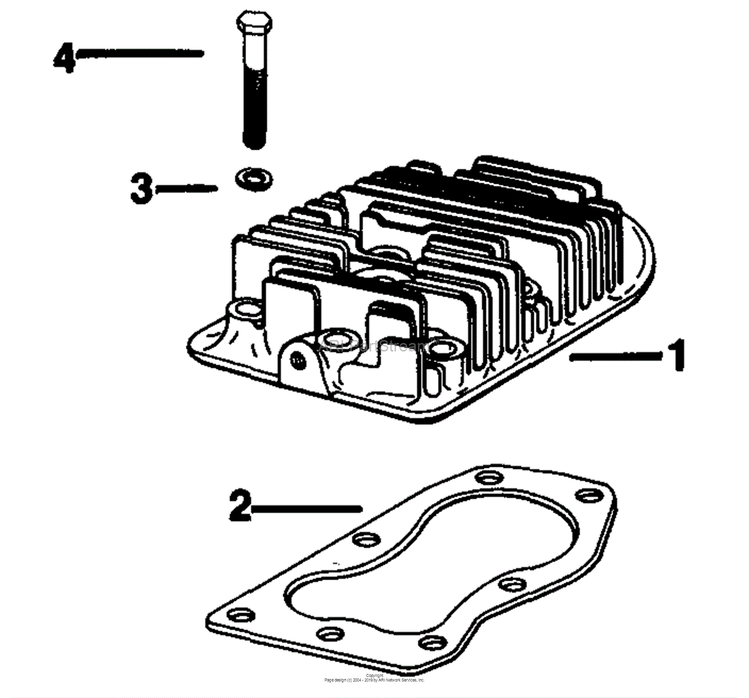 Kohler K181-301009 MBW 8 HP (6 kW) SPECS 30100-30848 Parts Diagram for Cylinder Head 0207002382