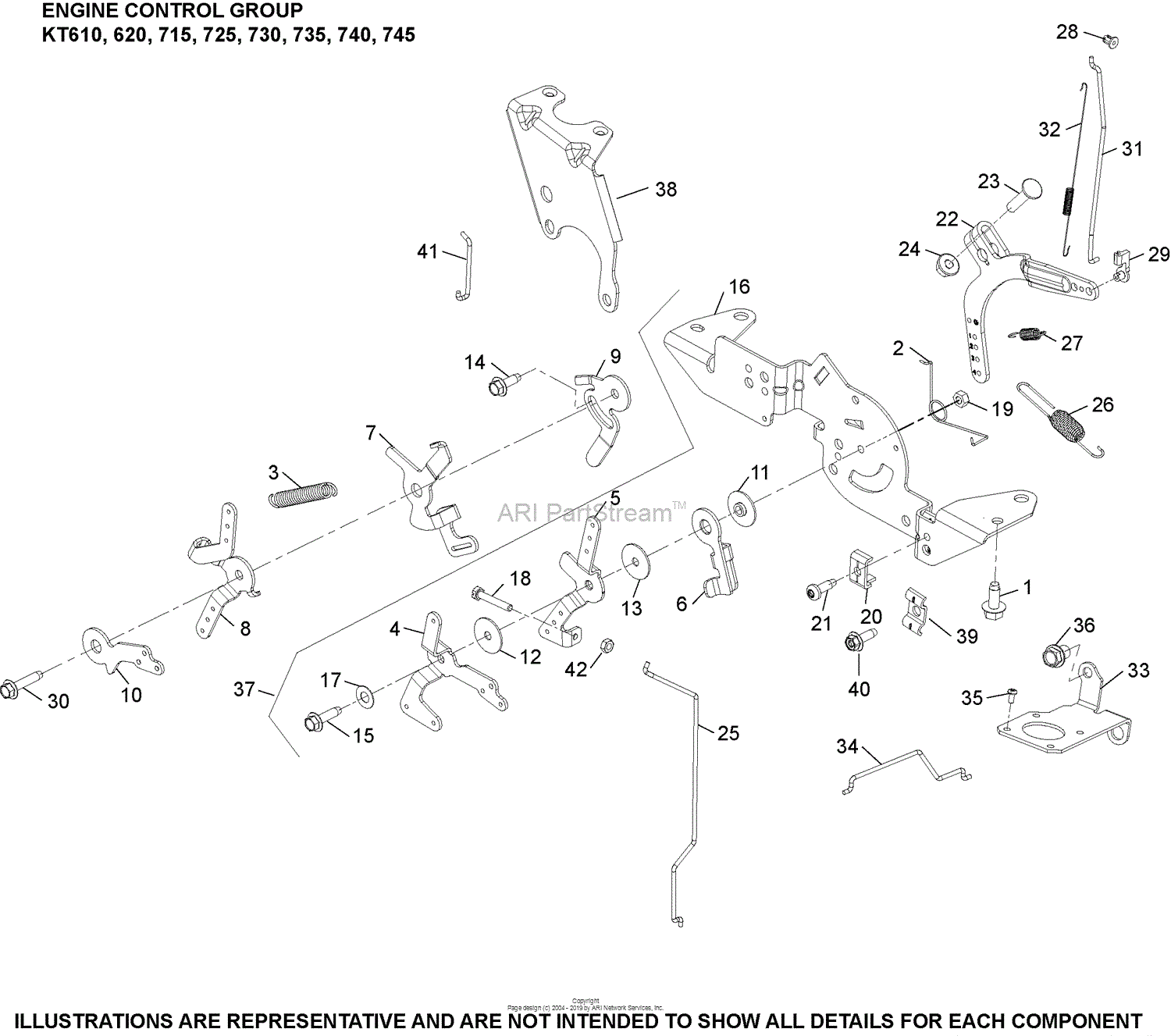 Kohler KT740-3029 BAD BOY 25 HP (18.61 kW) Parts Diagram for Engine