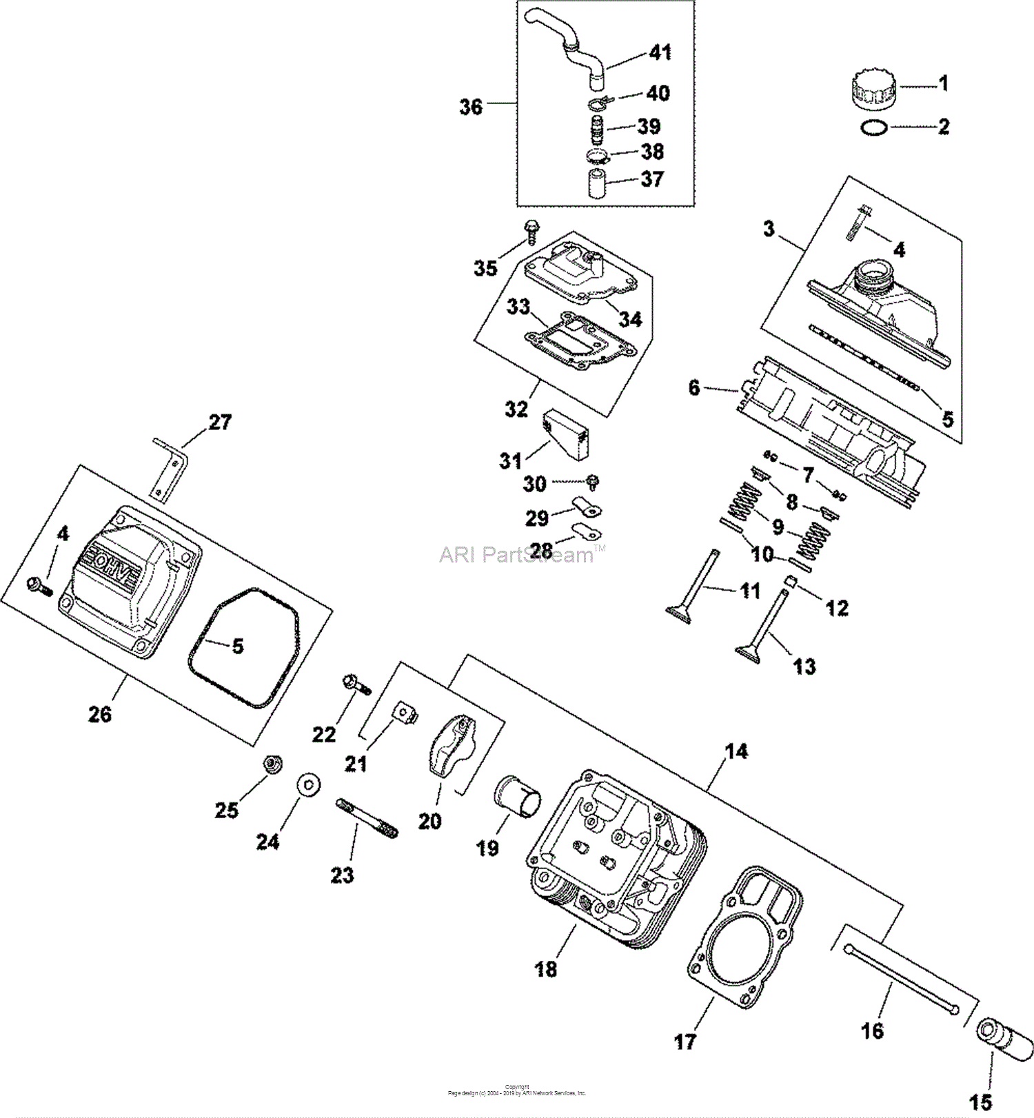 Kohler CH25-68638 US FILTER 25 HP (18.61 kW) Parts Diagram for Head ...