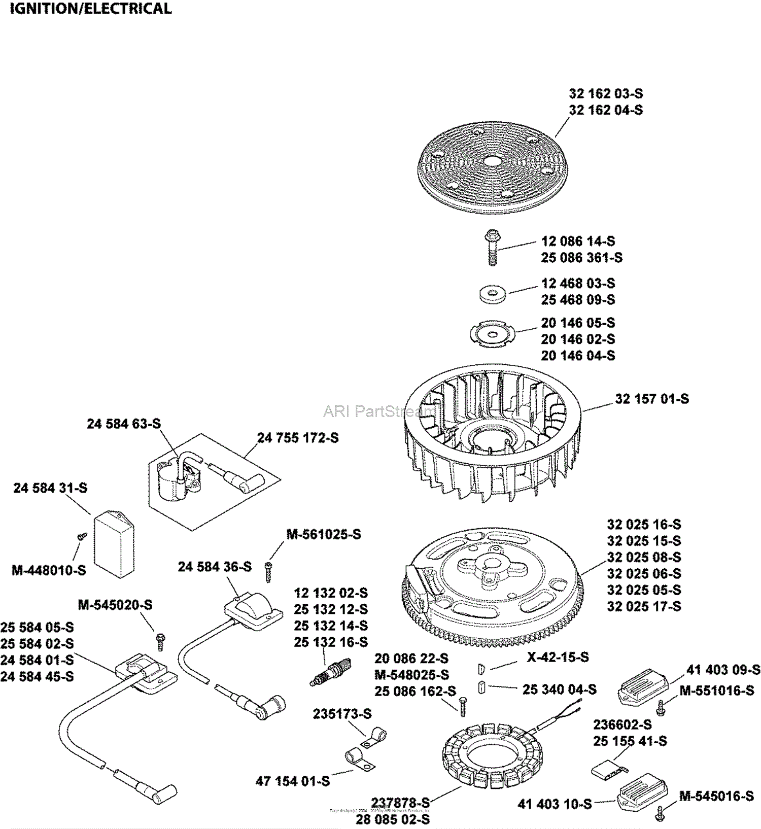 Kohler SV715-0002 BASIC 22 HP (16.4 kW) Parts Diagram for Ignition